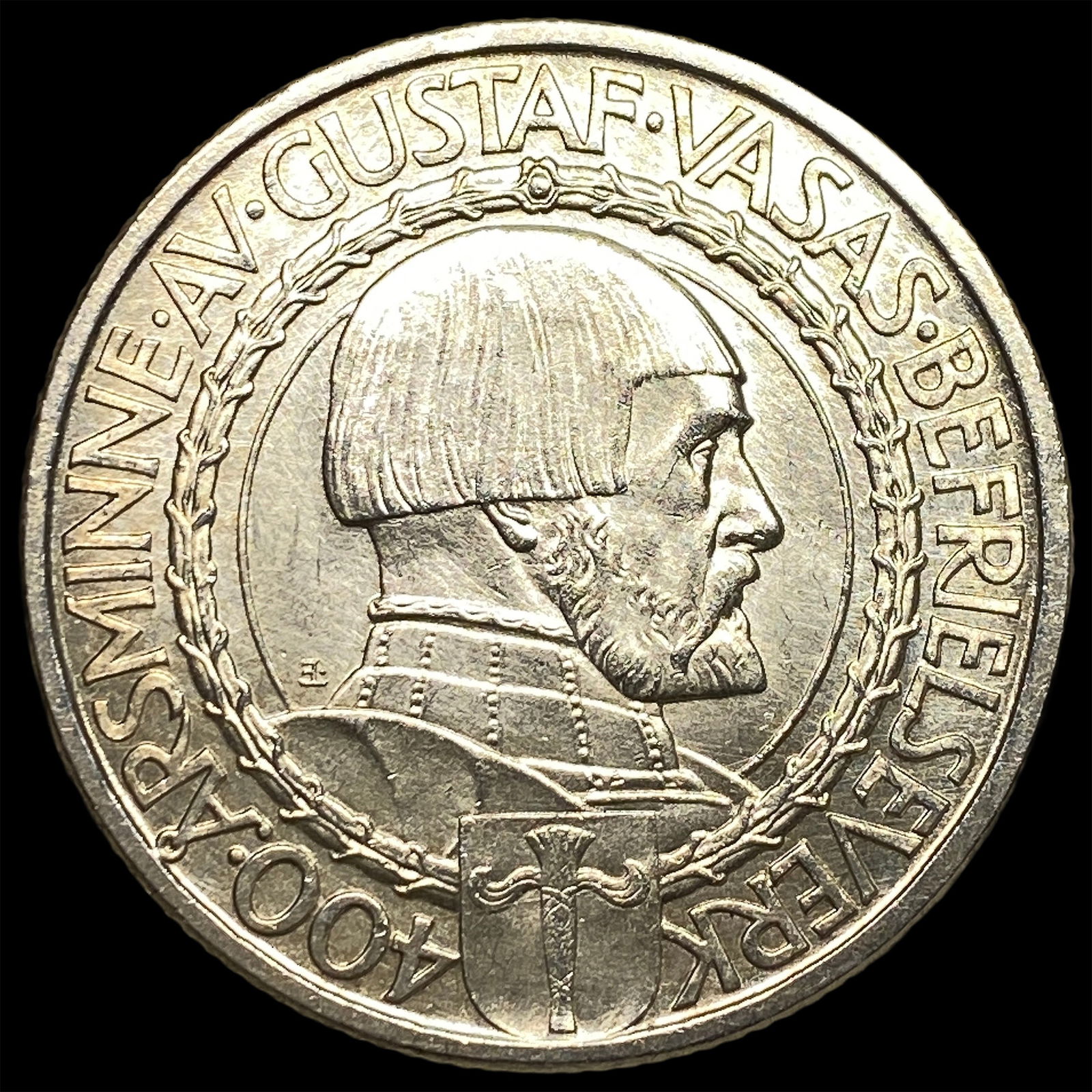 1921 Sweden Silver 2 Kroner UNCIRCULATED: 1921 Sweden Silver 2 Kroner UNCIRCULATED