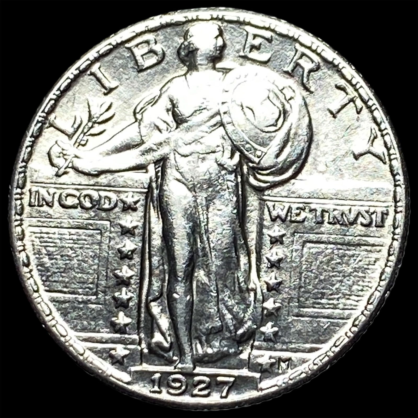 1927 Standing Liberty Silver Quarter CLOSELY UNCIRCULATED: 1927 Standing Liberty Silver Quarter CLOSELY UNCIRCULATED