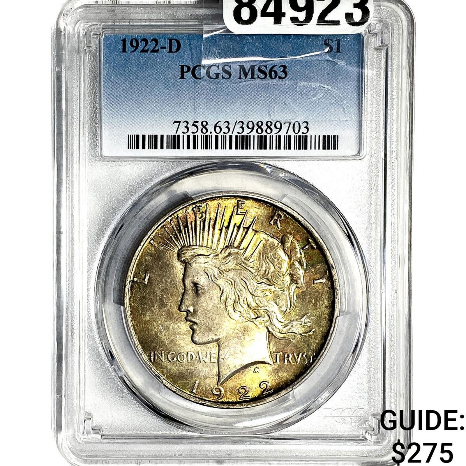 1922-D Silver Peace Dollar PCGS MS63 (1 of 2)