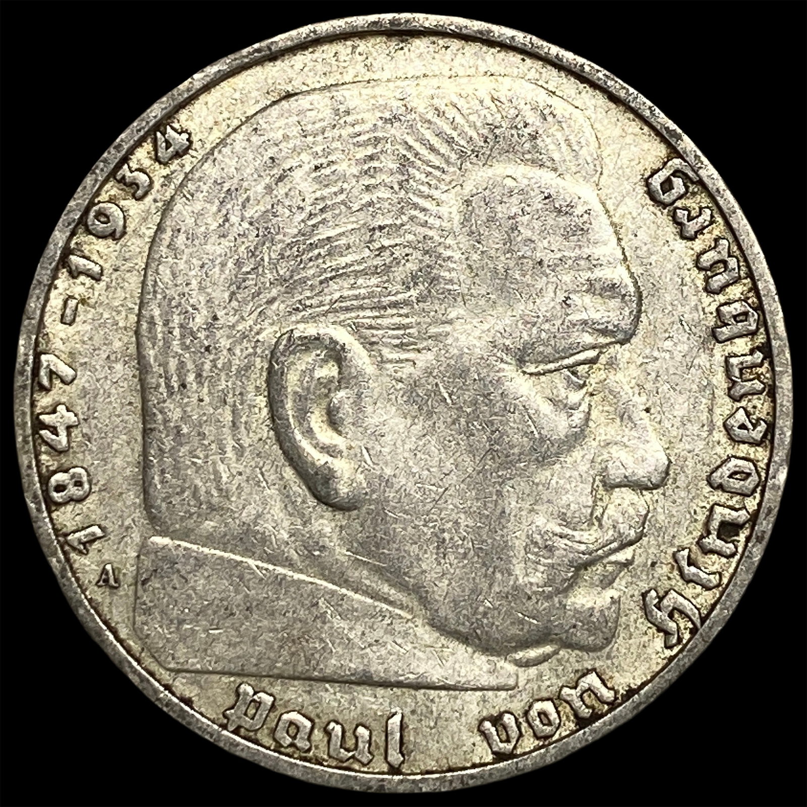 1938-A Germany Silver 2 Mark CLOSELY UNCIRCULATED: 1938-A Germany Silver 2 Mark CLOSELY UNCIRCULATED