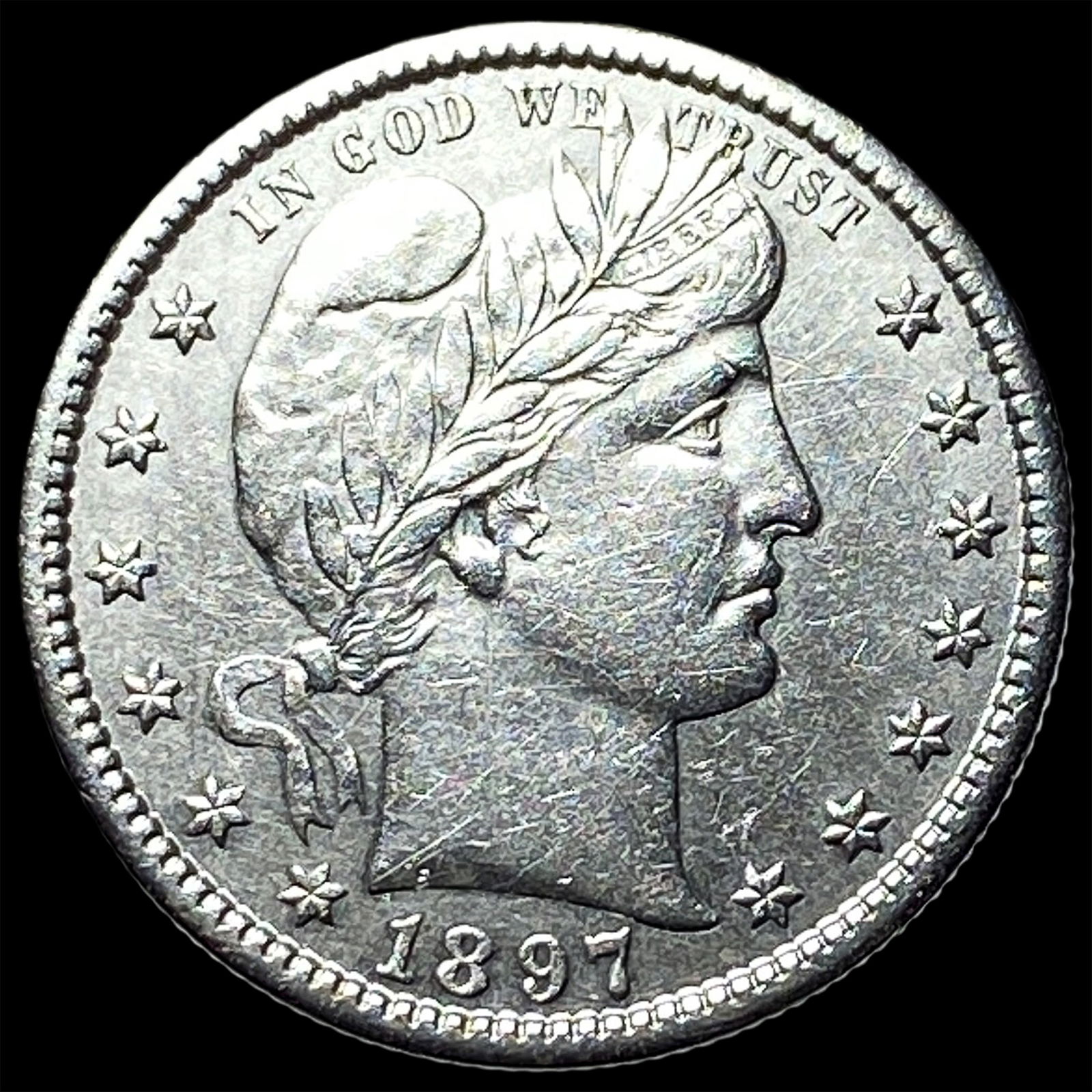 1897-S Silver Barber Quarter CLOSELY UNCIRCULATED (1 of 2)