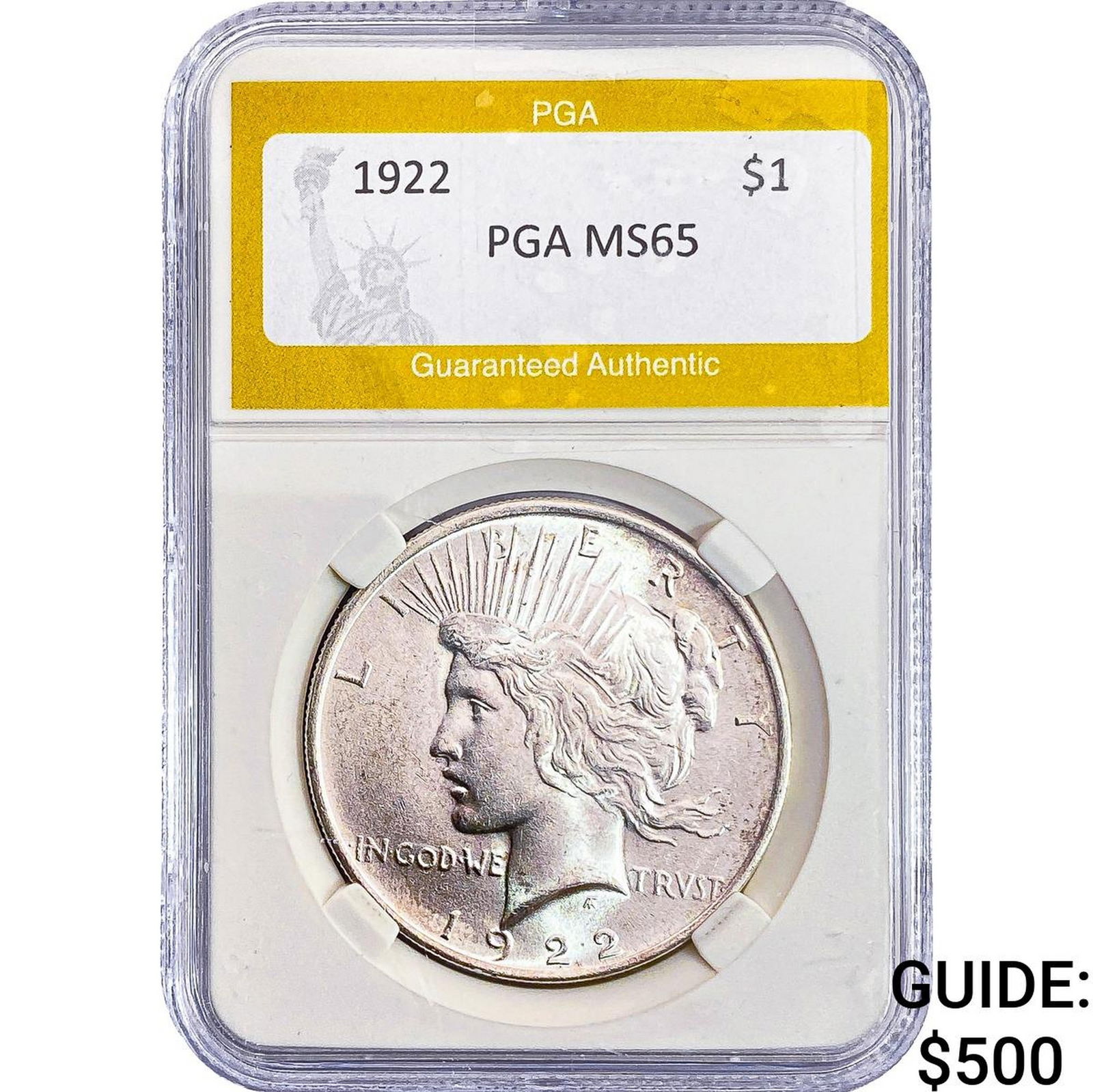 1922 Silver Peace Dollar PGA MS65 (1 of 2)