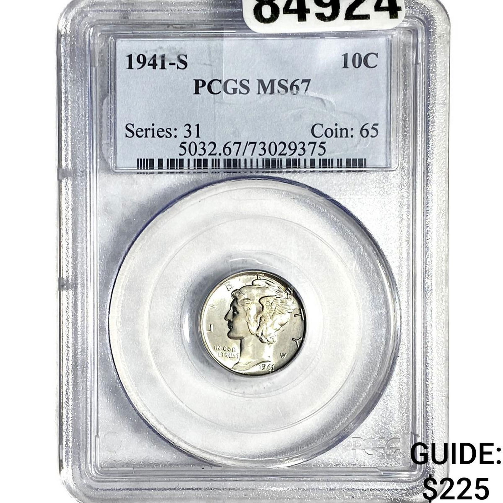 1941-S Mercury Silver Dime PCGS MS67 (1 of 2)