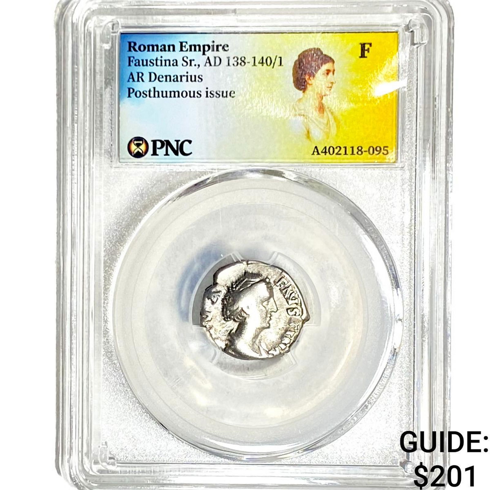 Roman Faustina Sr.,AD 138-140/1 AR Denarius PNC F: Roman Faustina Sr.,AD 138-140/1 AR Denarius PNC F