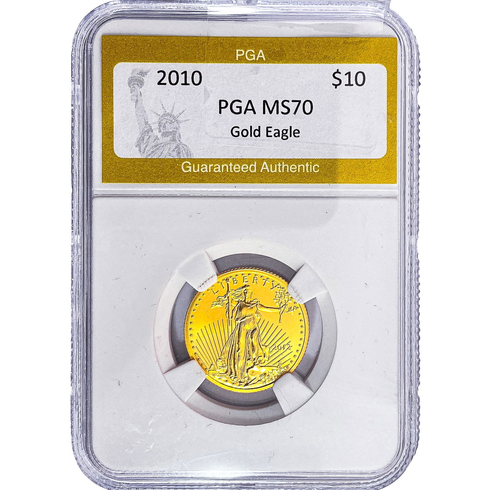 2010 1/4oz $10 Gold Eagle PGA MS70 (1 of 2)