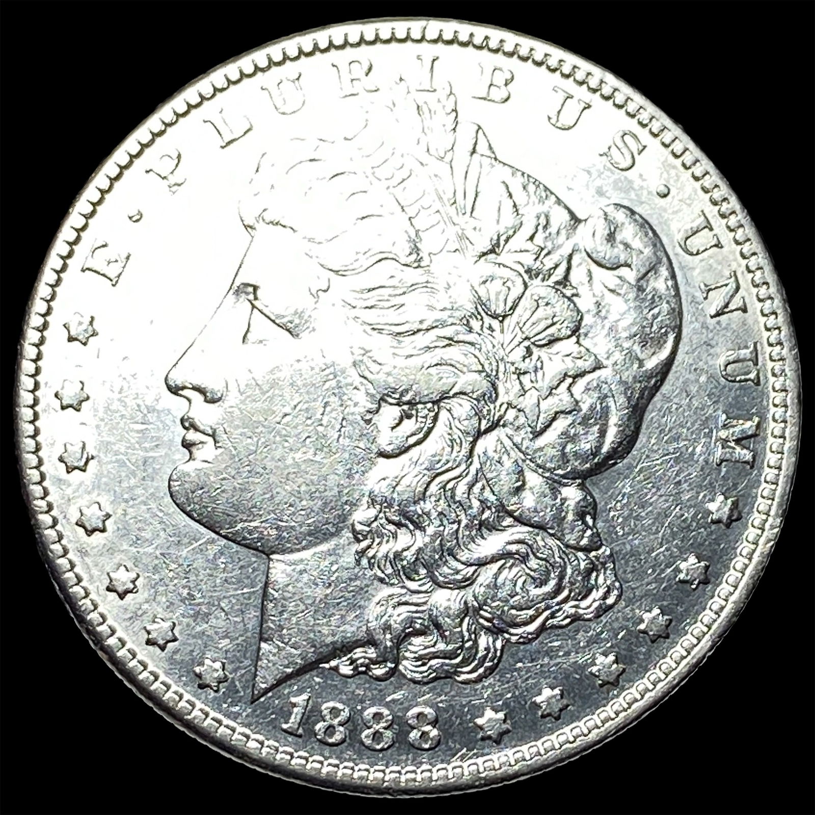 1888-S Silver Morgan Dollar CHOICE AU: 1888-S Silver Morgan Dollar CHOICE AU