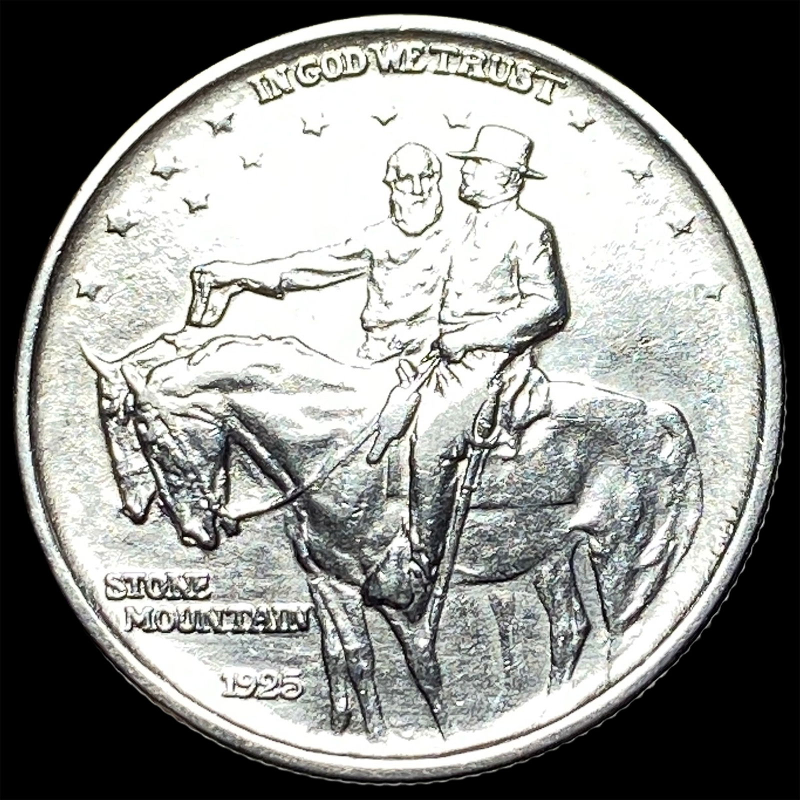 1925 Stone Mountain Silver Half Dollar CLOSELY UNCIRCULATED: 1925 Stone Mountain Silver Half Dollar CLOSELY UNCIRCULATED