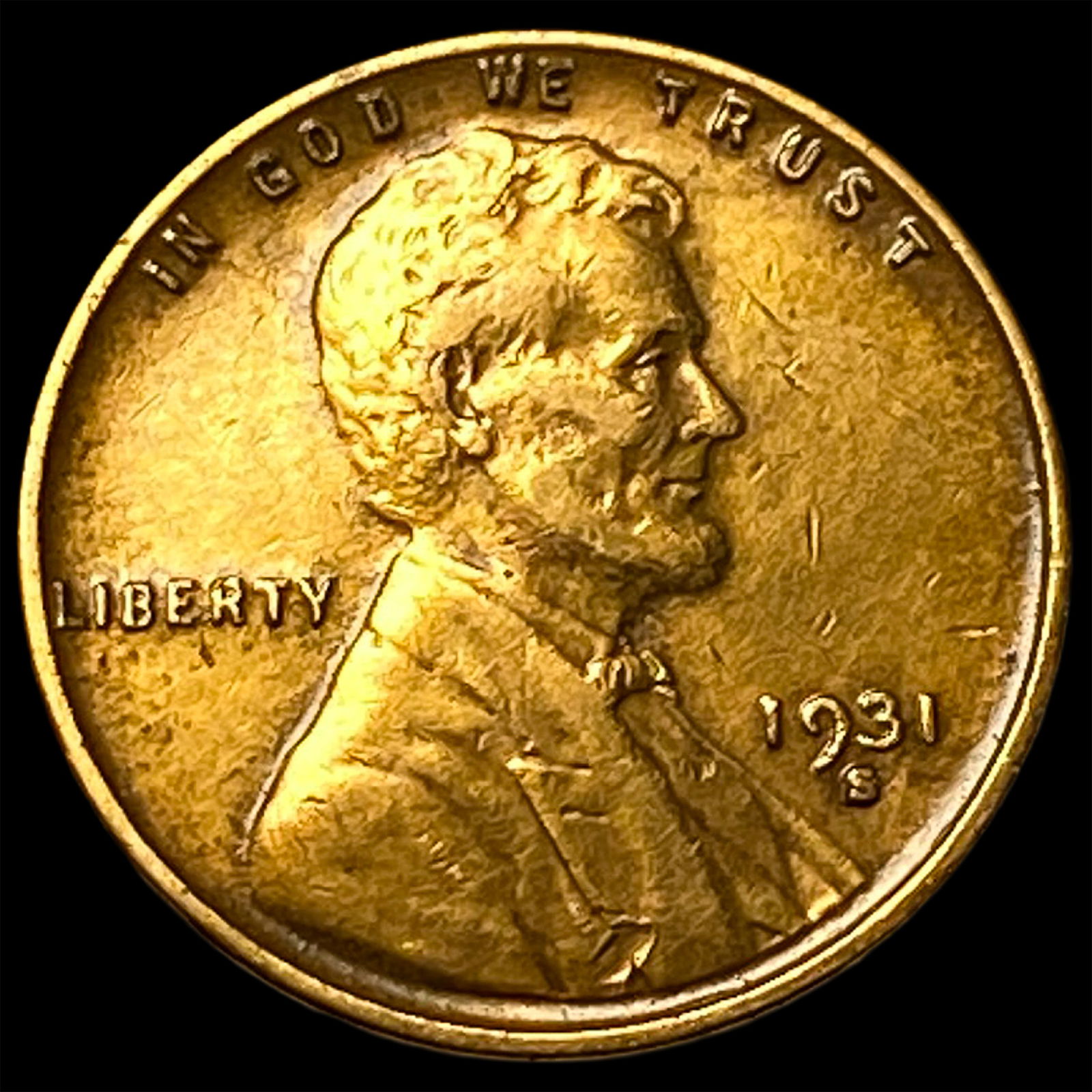 1931-S Lincoln Wheat Cent CLOSELY UNCIRCULATED: 1931-S Lincoln Wheat Cent CLOSELY UNCIRCULATED