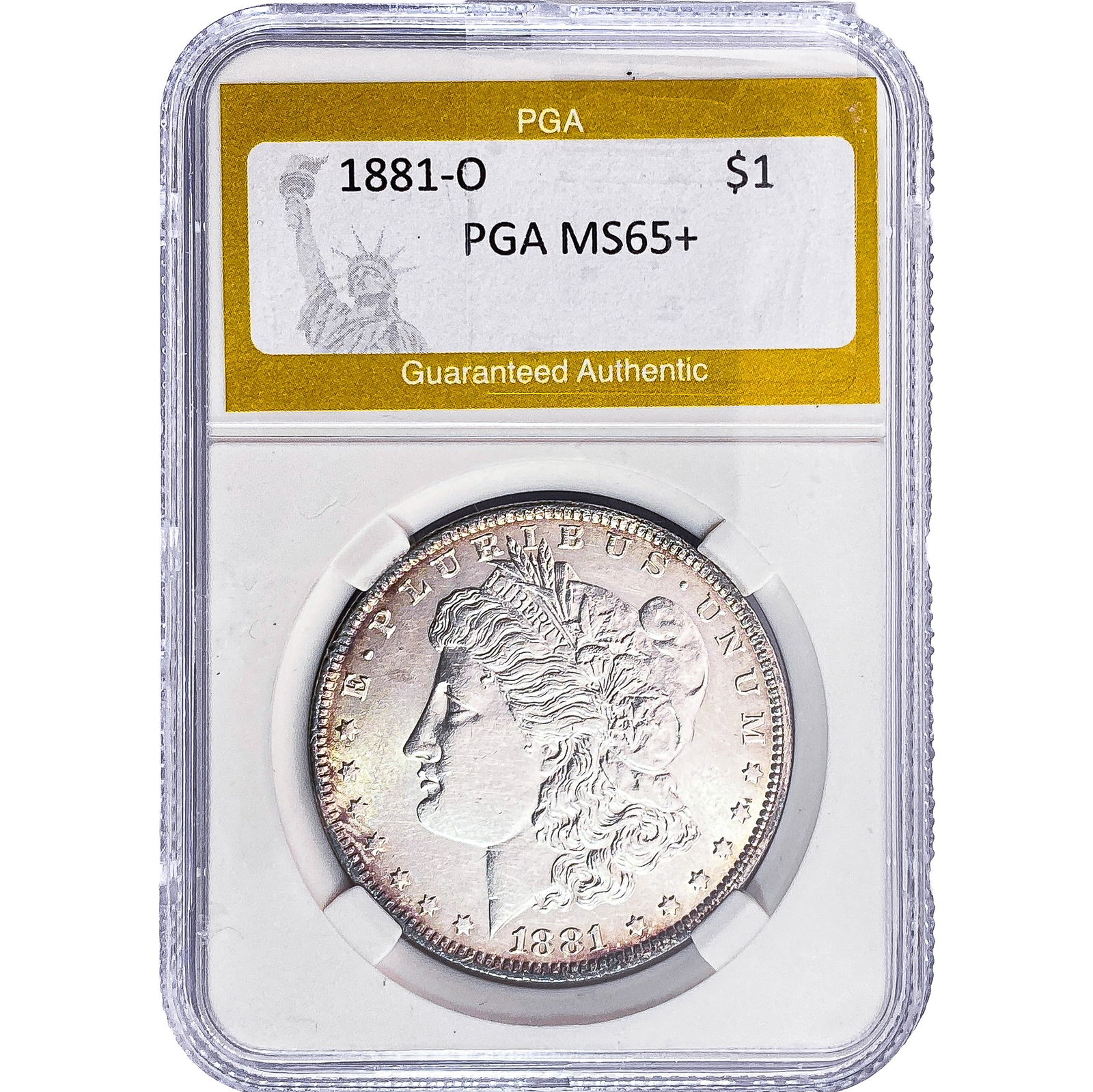 1881-O Morgan Silver Dollar PGA MS65+: 1881-O Morgan Silver Dollar PGA MS65+