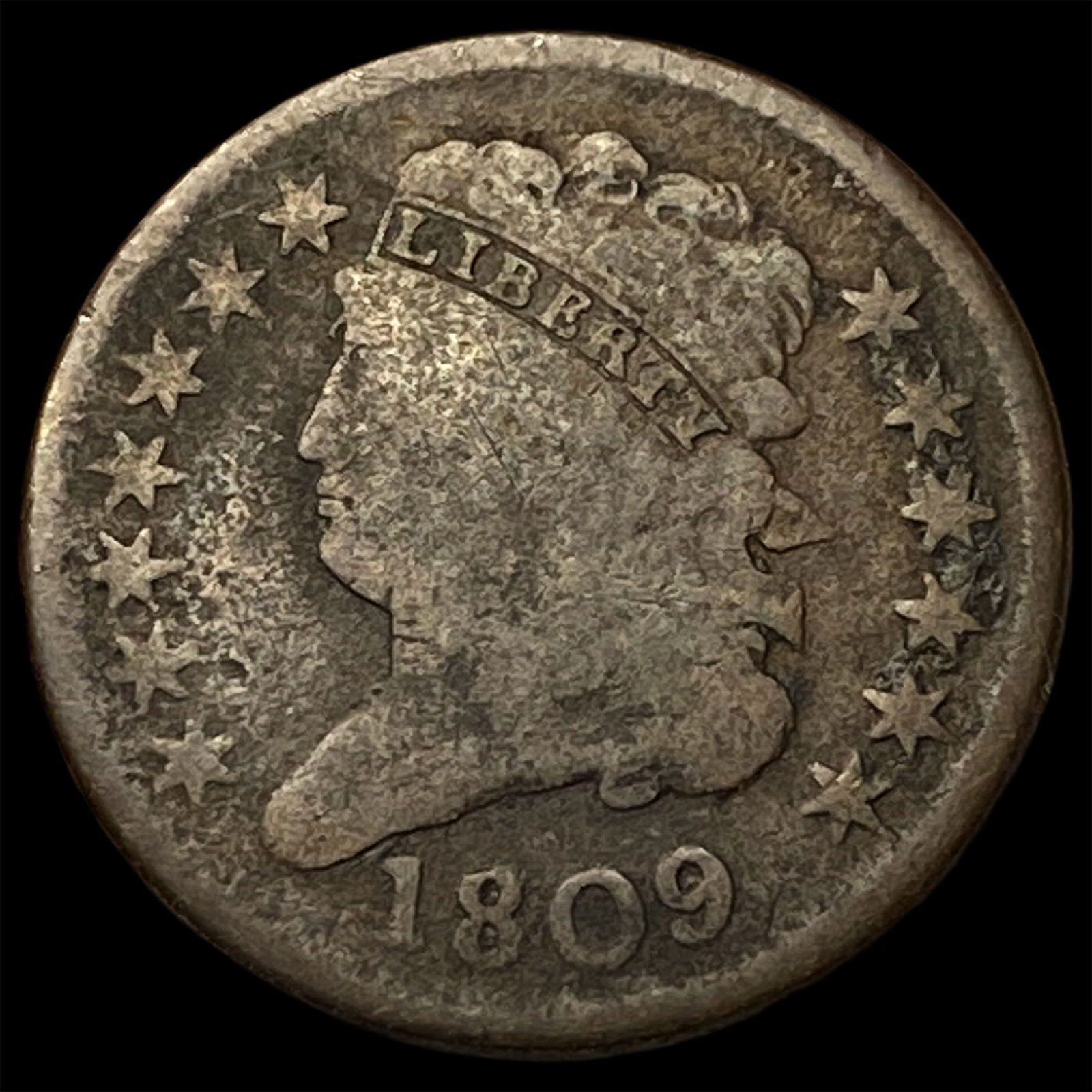 1809 Classic Head Half Cent NICELY CIRCULATED: 1809 Classic Head Half Cent NICELY CIRCULATED