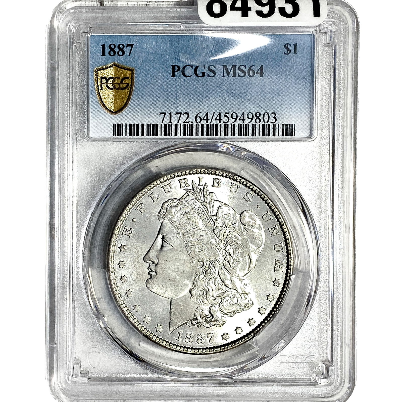 1887 Morgan Silver Dollar PCGS MS64: 1887 Morgan Silver Dollar PCGS MS64