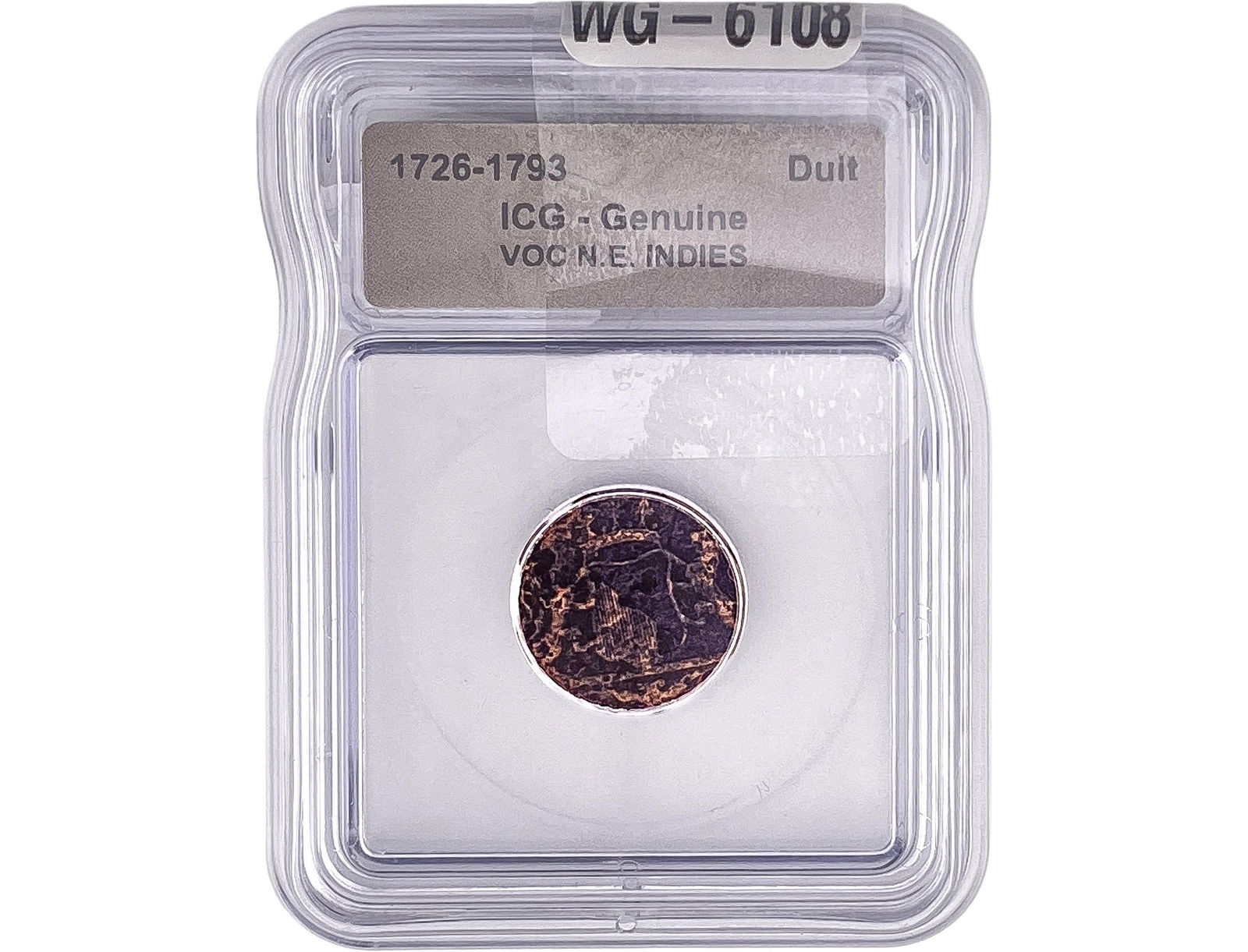 1726-1793 VOV N.E. INDIES Duit ICG Genuine: 1726-1793 VOV N.E. INDIES Duit ICG Genuine