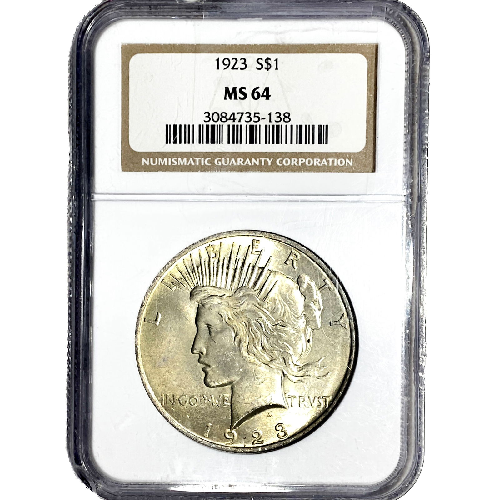 1923 Silver Peace Dollar NGC MS64 (1 of 2)