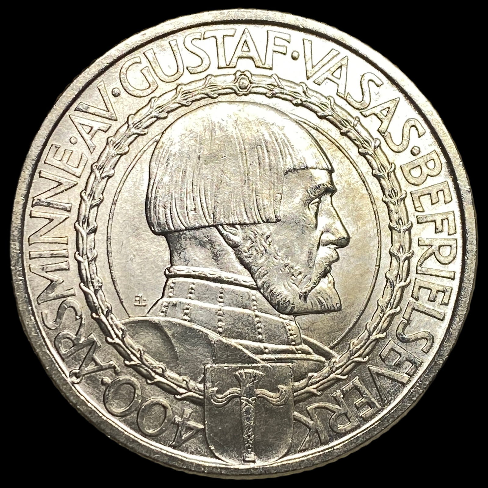 1921 Sweden Silver 2 Kroner UNCIRCULATED: 1921 Sweden Silver 2 Kroner UNCIRCULATED