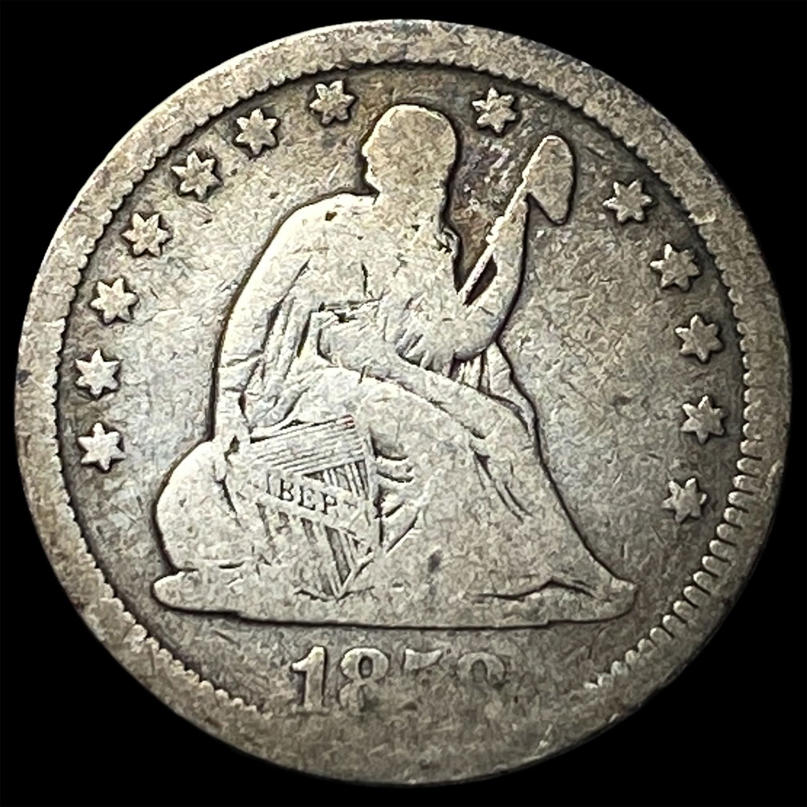 1858 Seated Liberty Quarter NICELY CIRCULATED (1 of 2)