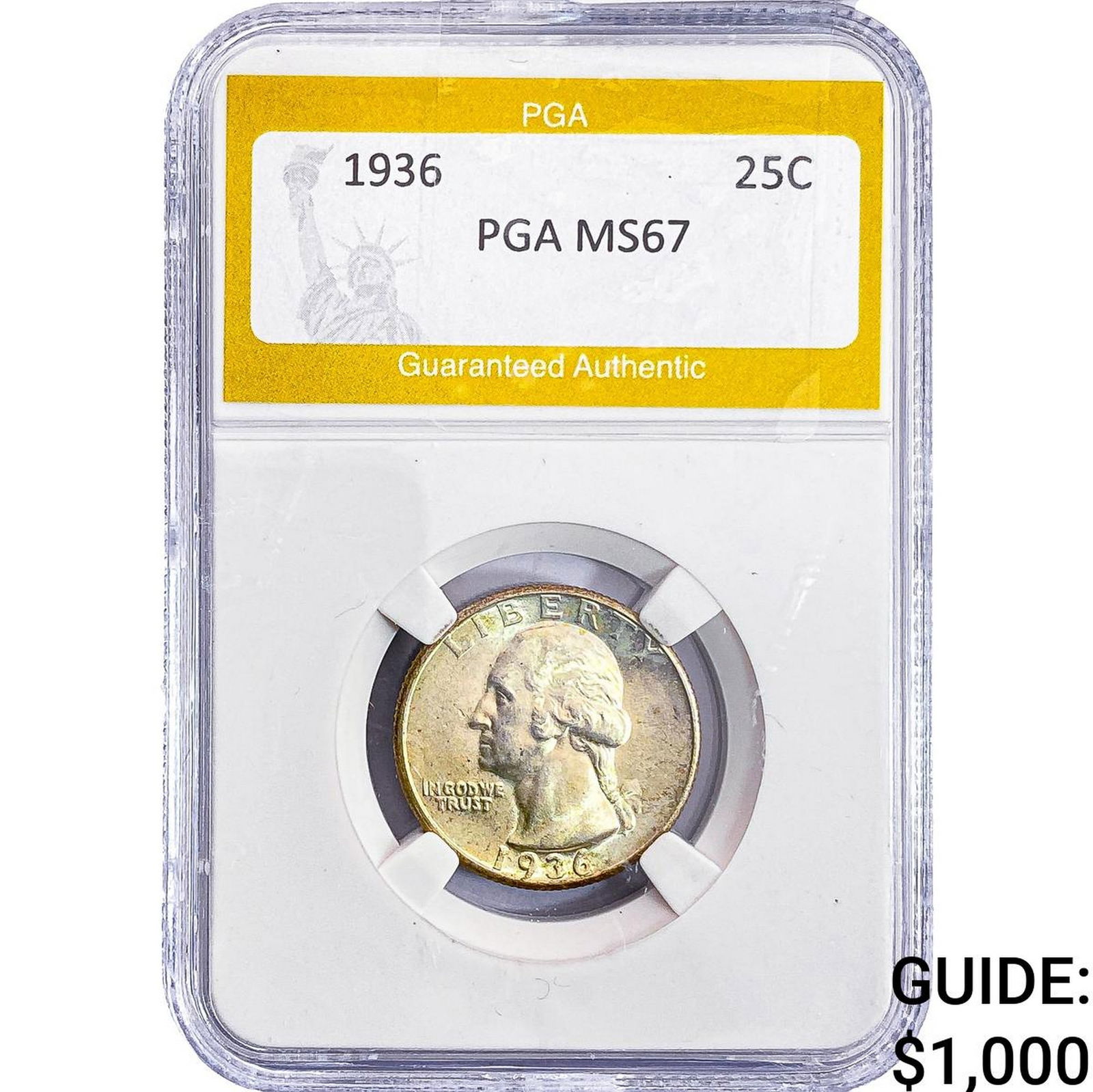 1936 Washington Silver Quarter PGA MS67 (1 of 2)
