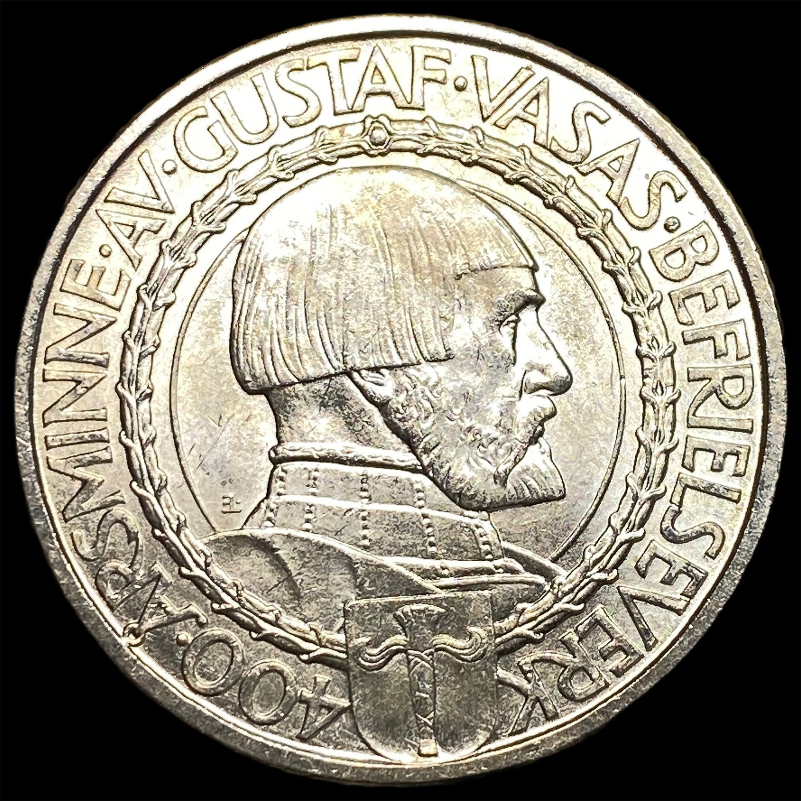 1921 Sweden Silver 2 Kroner UNCIRCULATED: 1921 Sweden Silver 2 Kroner UNCIRCULATED