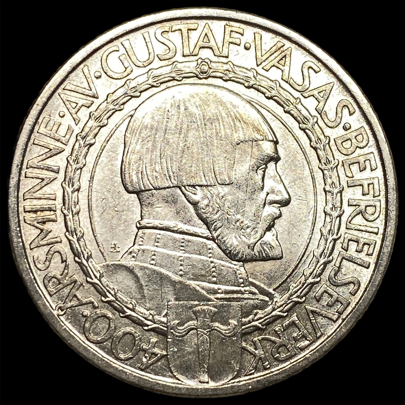 1921 Sweden Silver 2 Kroner UNCIRCULATED: 1921 Sweden Silver 2 Kroner UNCIRCULATED