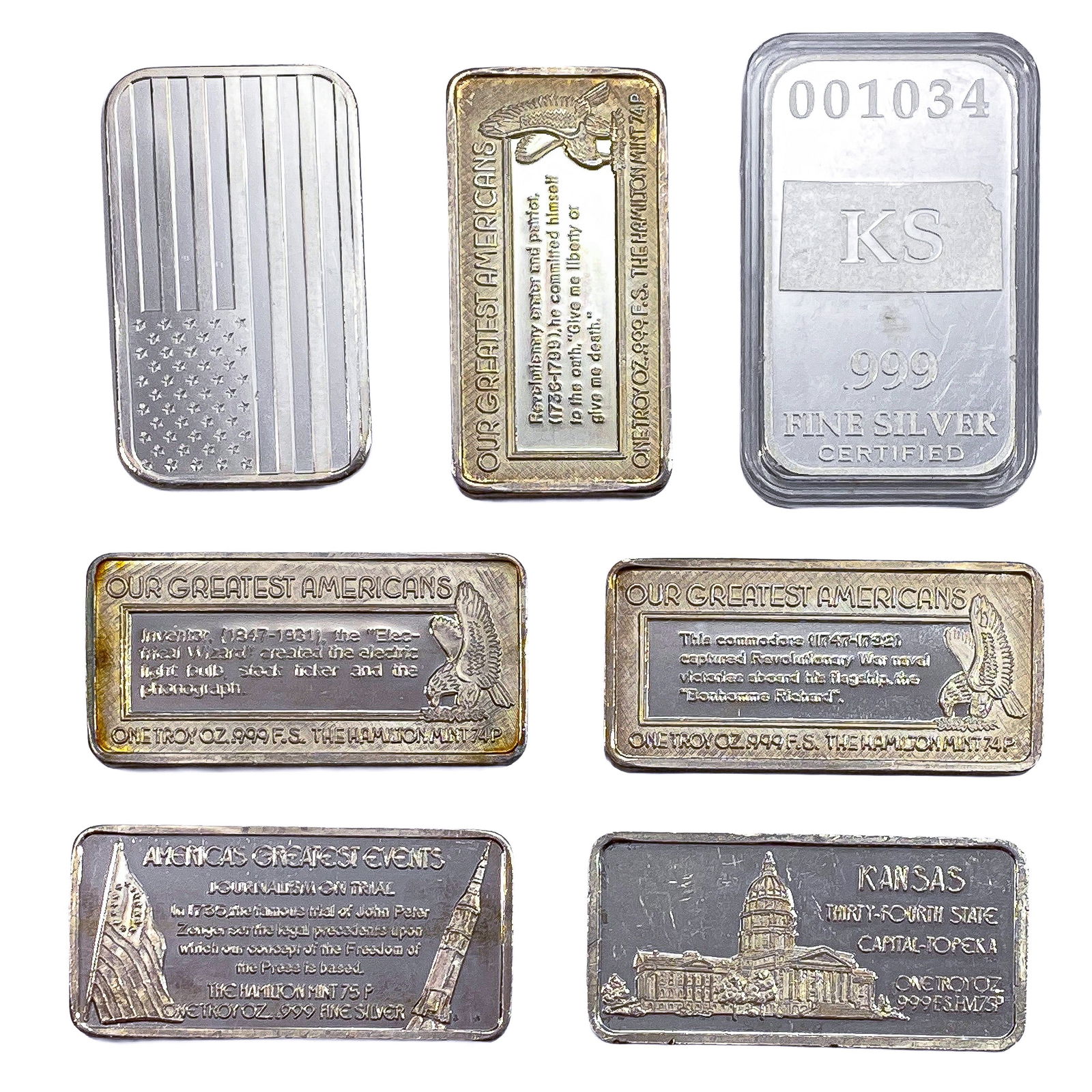 [7] 1oz Silver Bars Various Designs - 2