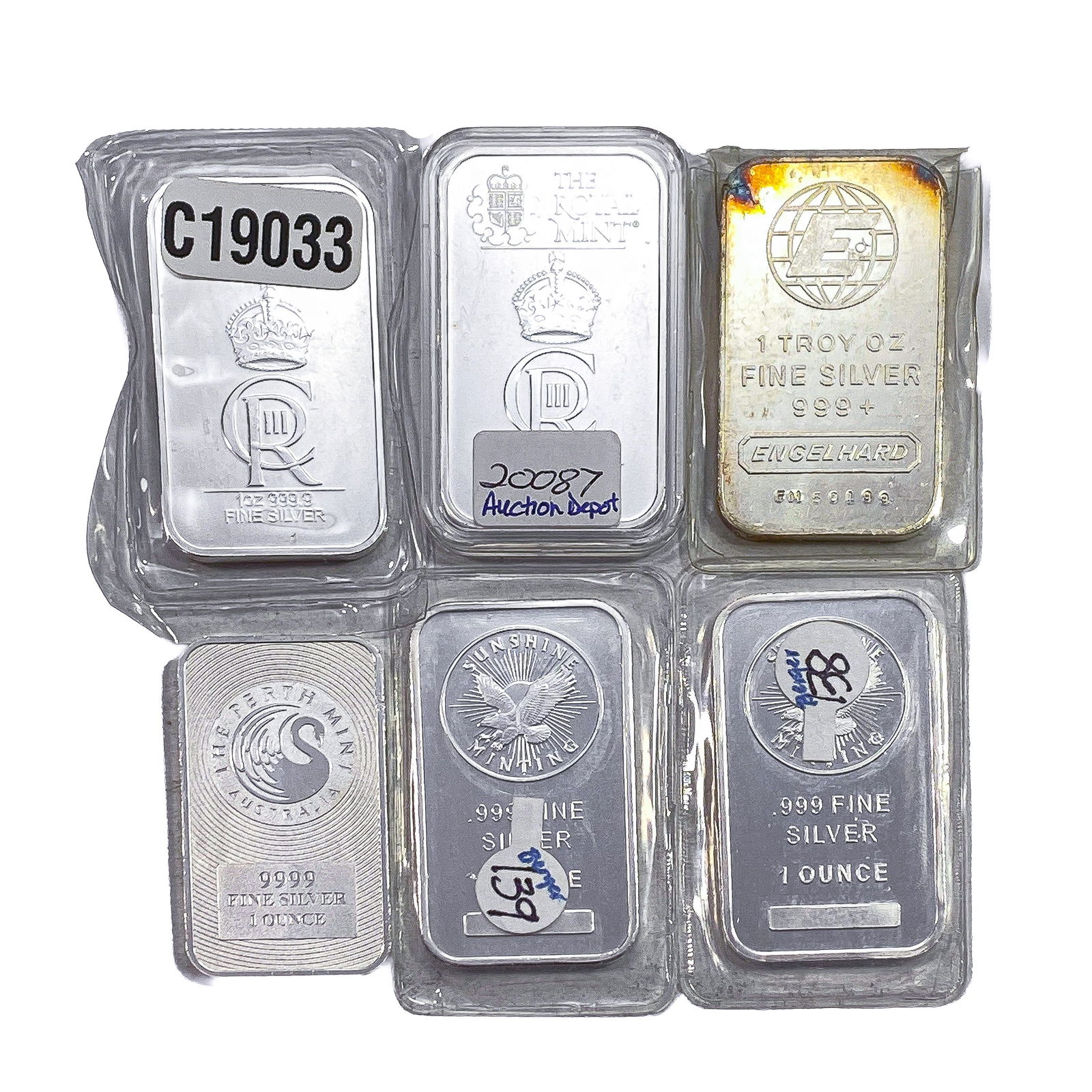 [6] 1oz SIlver Bars Various Designs (1 of 2)