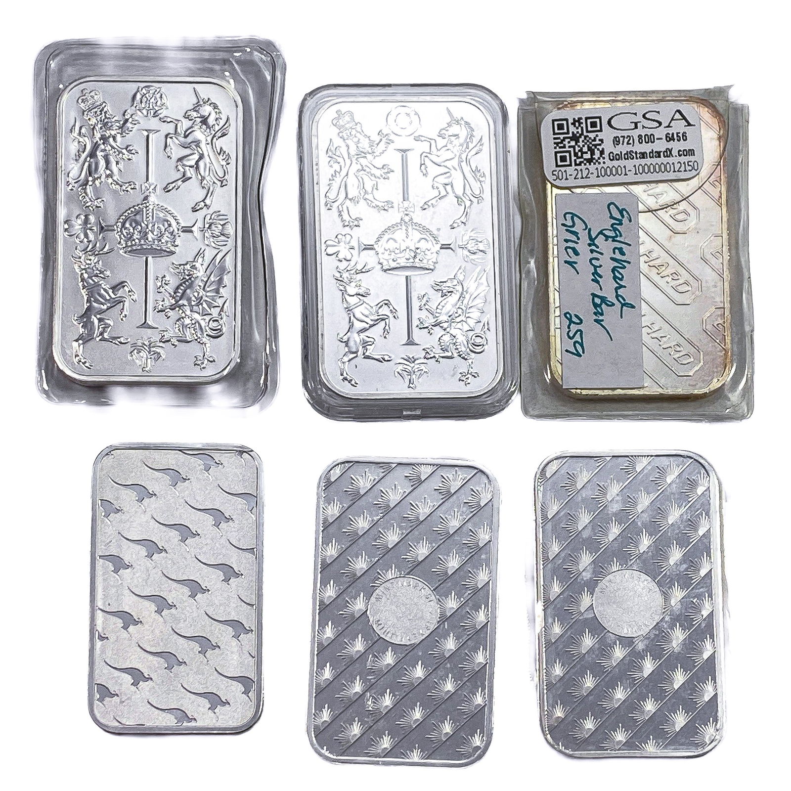 [6] 1oz SIlver Bars Various Designs - 2