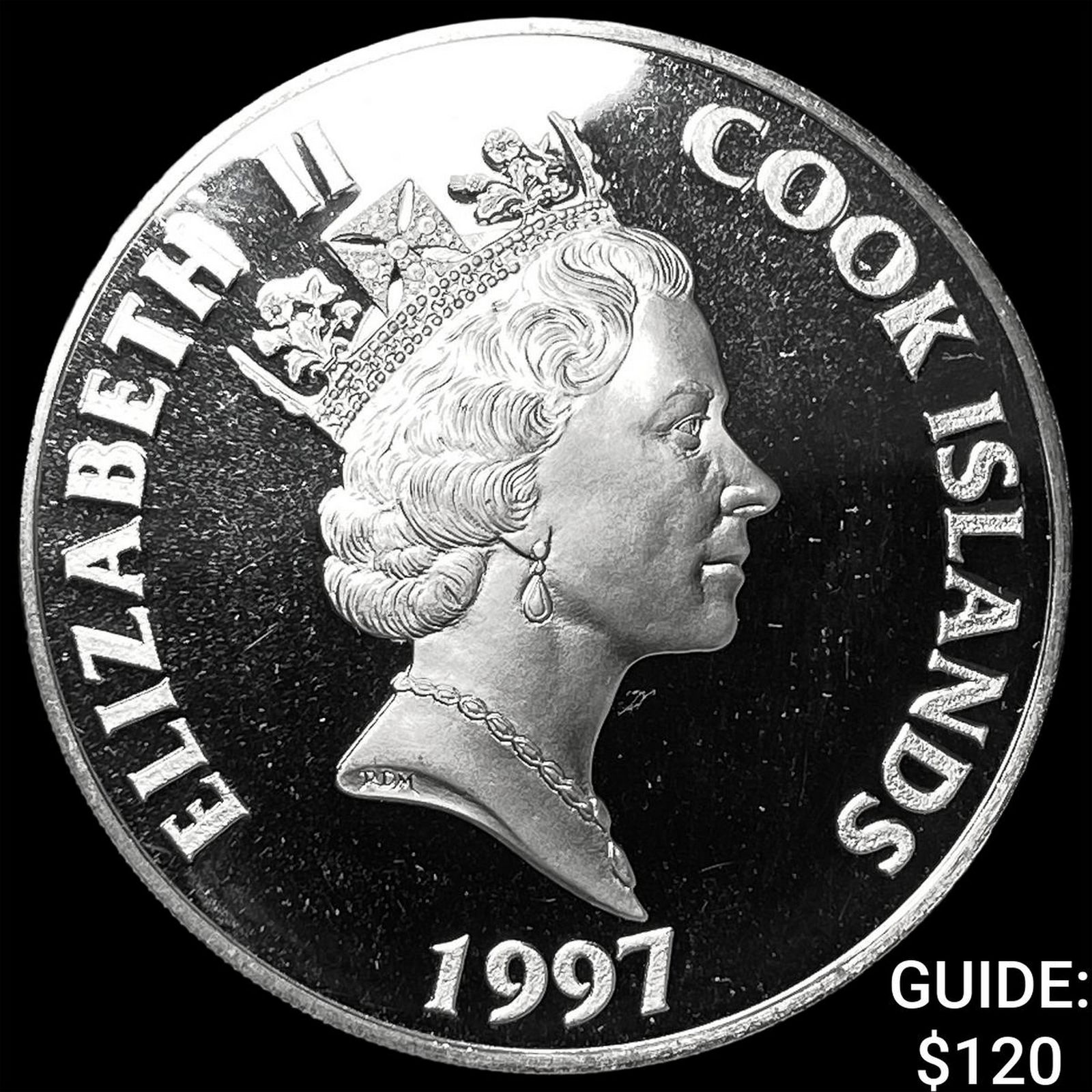 1997 Cook Islands Silver 50 Dollars CHOICE PROOF: 1997 Cook Islands Silver 50 Dollars CHOICE PROOF