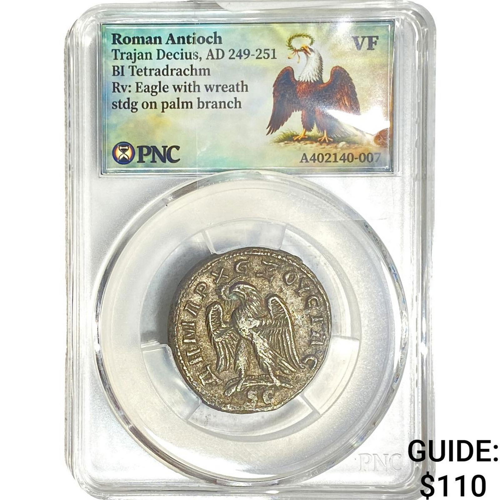 Roman Antioch Trajan Decius 249-251 AD Bi Tetradrachm PNC VF: Roman Antioch Trajan Decius 249-251 AD Bi Tetradrachm PNC VF