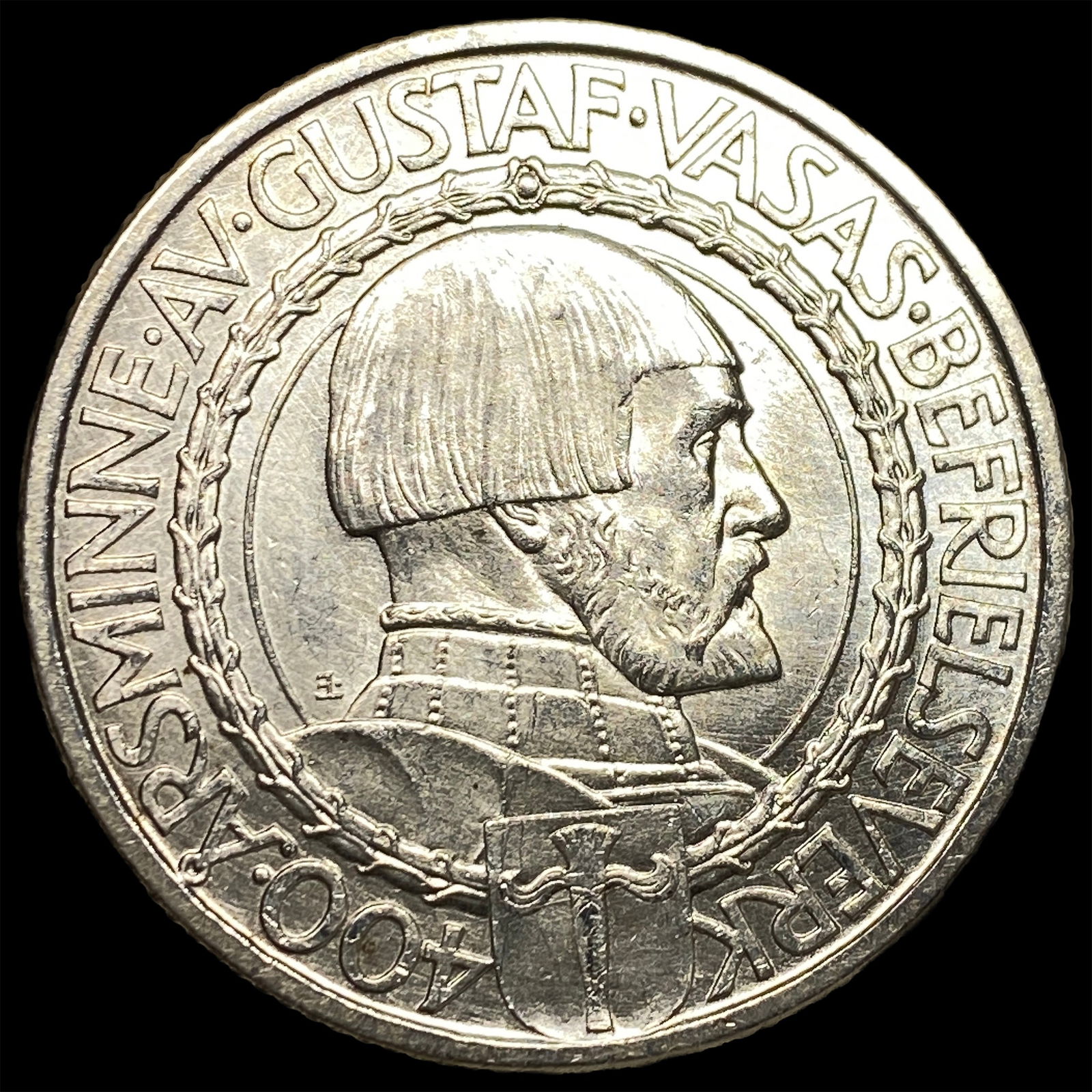 1921 Sweden Silver 2 Kroner UNCIRCULATED: 1921 Sweden Silver 2 Kroner UNCIRCULATED