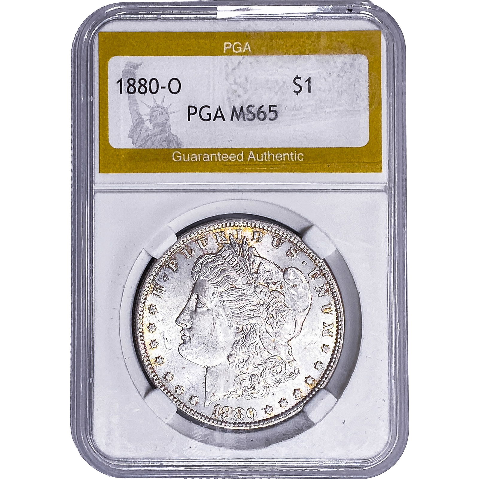 1880-O Morgan Silver Dollar PGA MS65 (1 of 2)