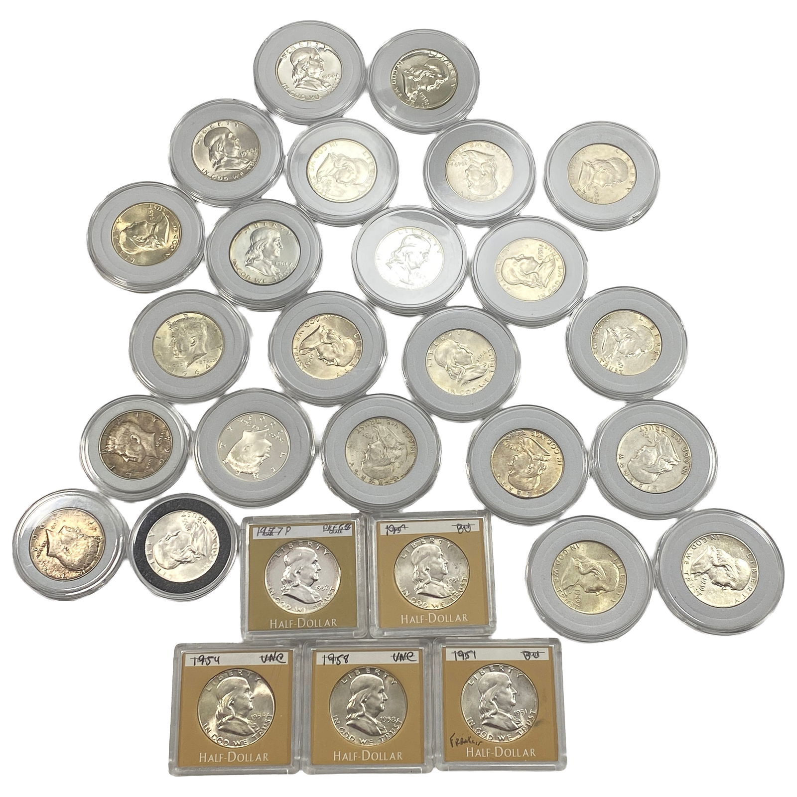 [28 Coins] 1948-2003 Silver Half Dollar Lot (1 of 2)