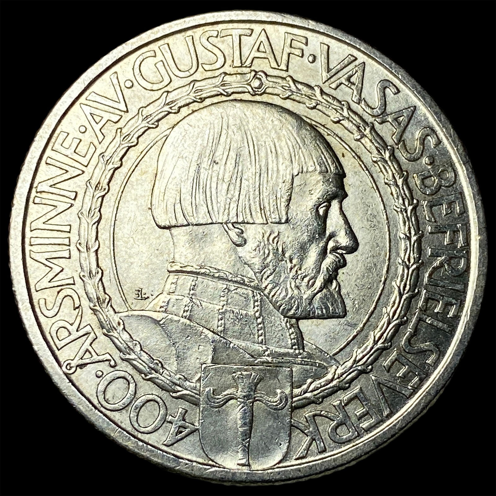 1921 Sweden Silver 2 Kroner UNCIRCULATED: 1921 Sweden Silver 2 Kroner UNCIRCULATED