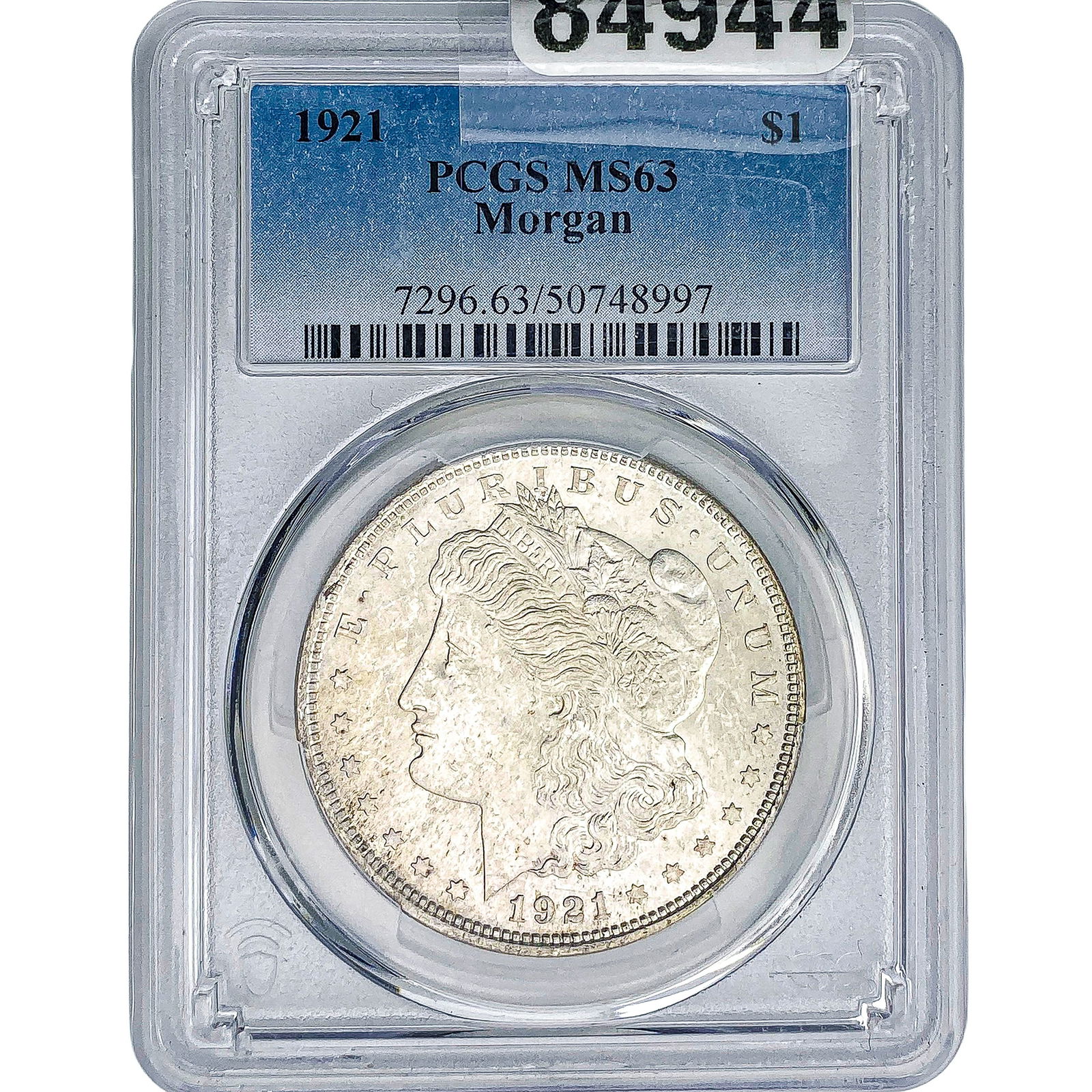1921 Morgan Silver Dollar PCGS MS63: 1921 Morgan Silver Dollar PCGS MS63
