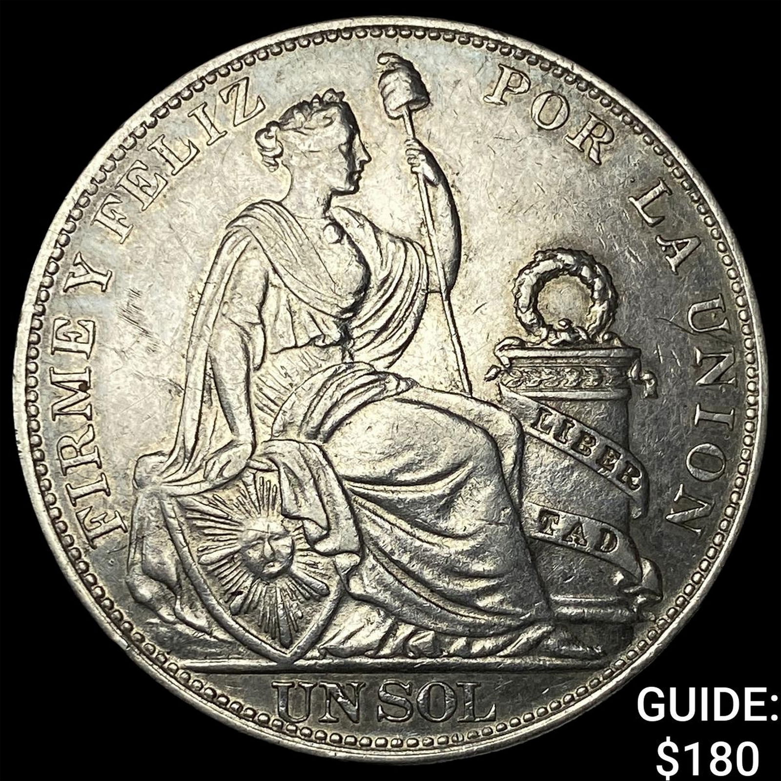 1914 Peru Silver 1 Sol UNCIRCULATED: 1914 Peru Silver 1 Sol UNCIRCULATED