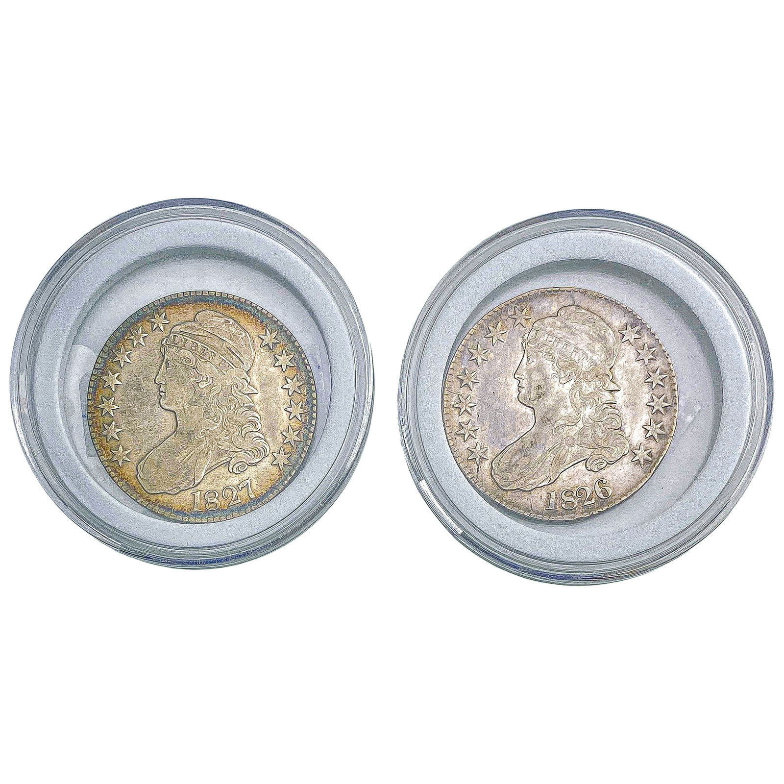[2 Coins] 1826-1827 Capped Bust Half Dollar: [2 Coins] 1826-1827 Capped Bust Half Dollar