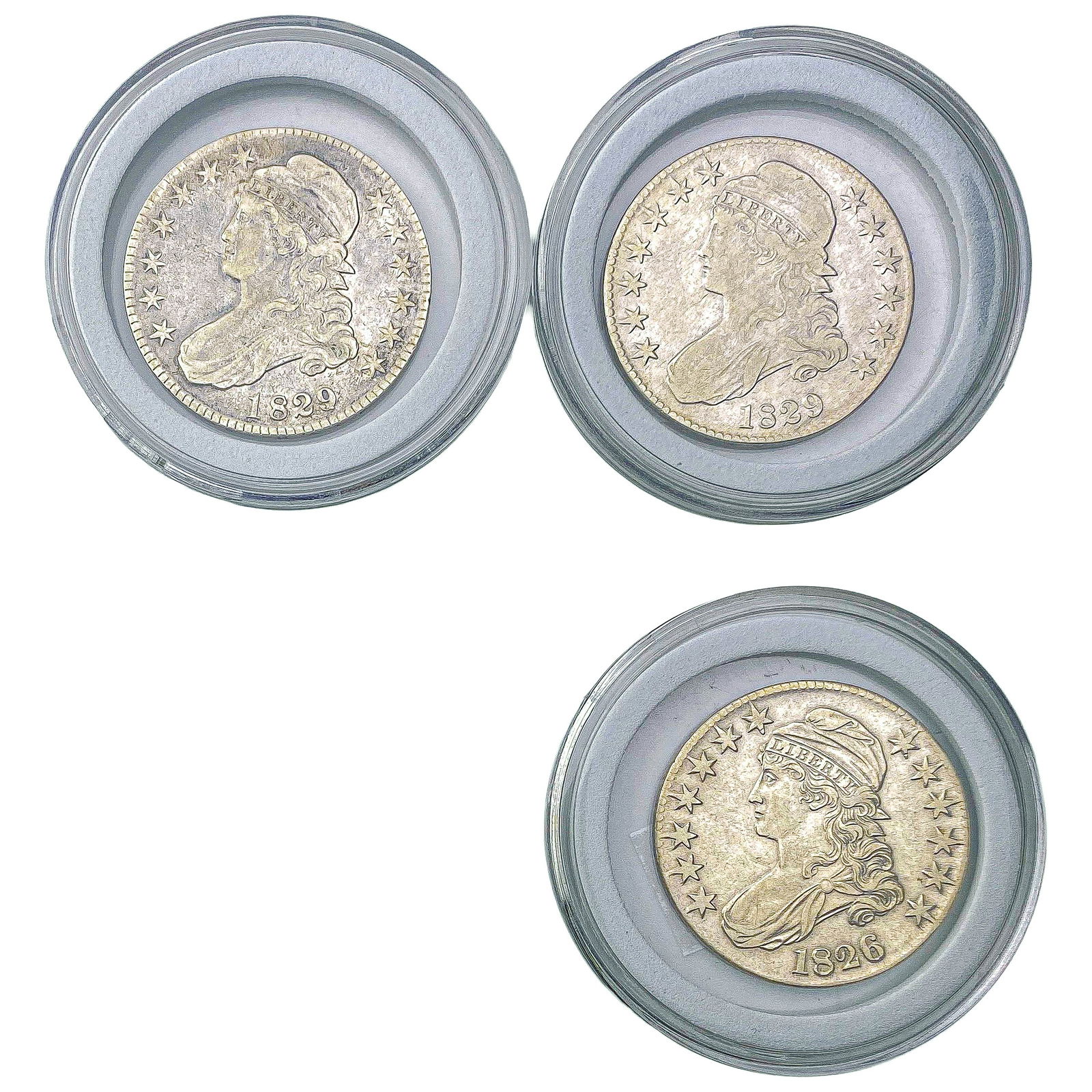 [3 Coins] 1826-1829 Capped Bust Half Dollar: [3 Coins] 1826-1829 Capped Bust Half Dollar