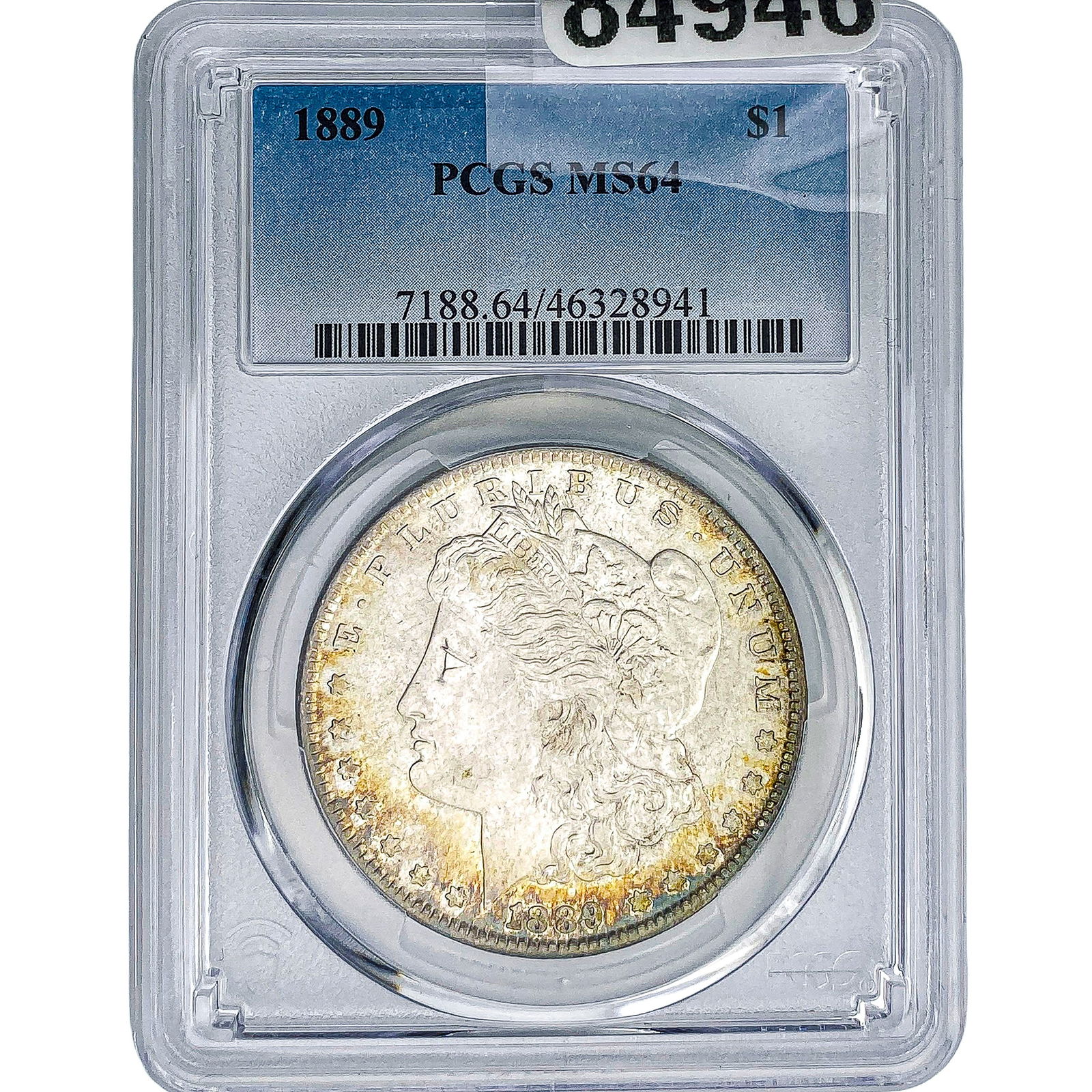 1889 Morgan Silver Dollar PCGS MS64: 1889 Morgan Silver Dollar PCGS MS64