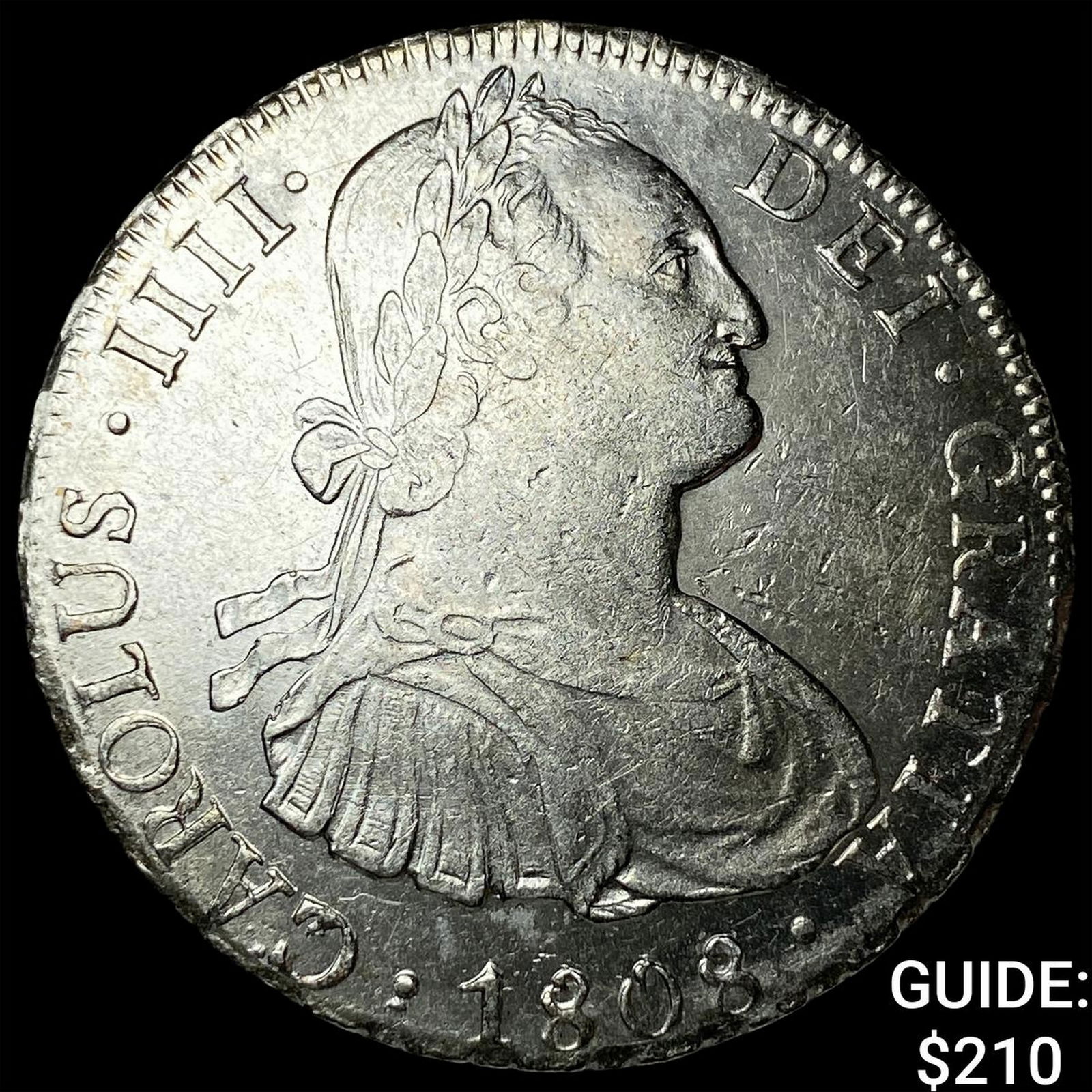 1808 Colonial Spain Silver 8 Reales CLOSELY UNCIRCULATED (1 of 2)