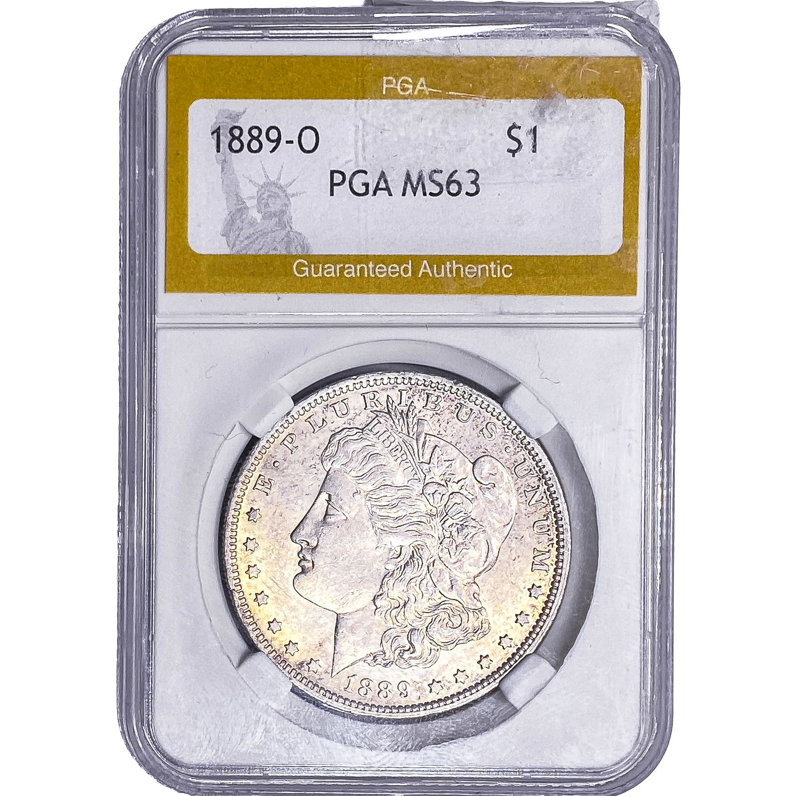 1889-O Morgan Silver Dollar PGA MS63: 1889-O Morgan Silver Dollar PGA MS63