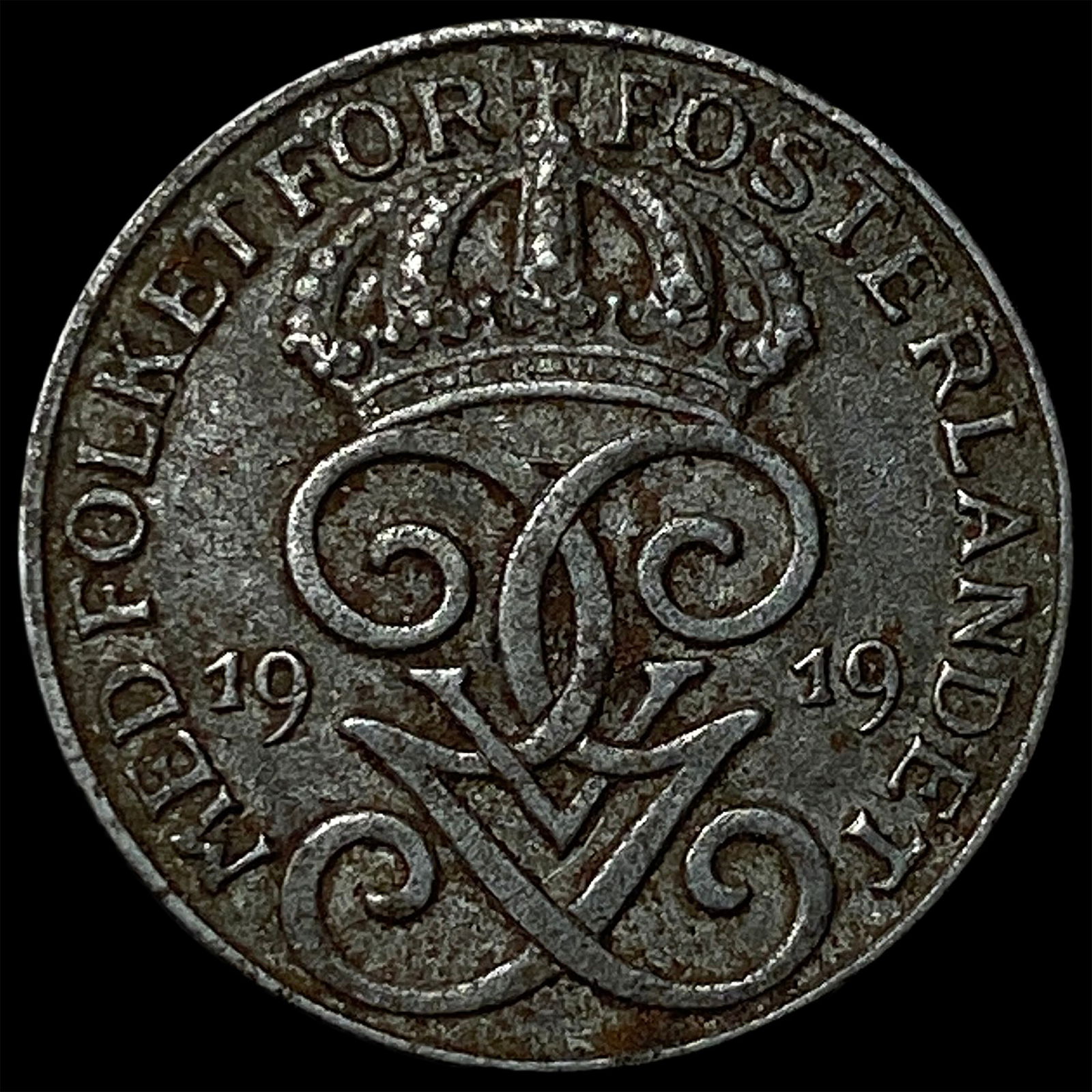 1919 Norway Silver 1 Ore CLOSELY UNCIRCULATED: 1919 Norway Silver 1 Ore CLOSELY UNCIRCULATED