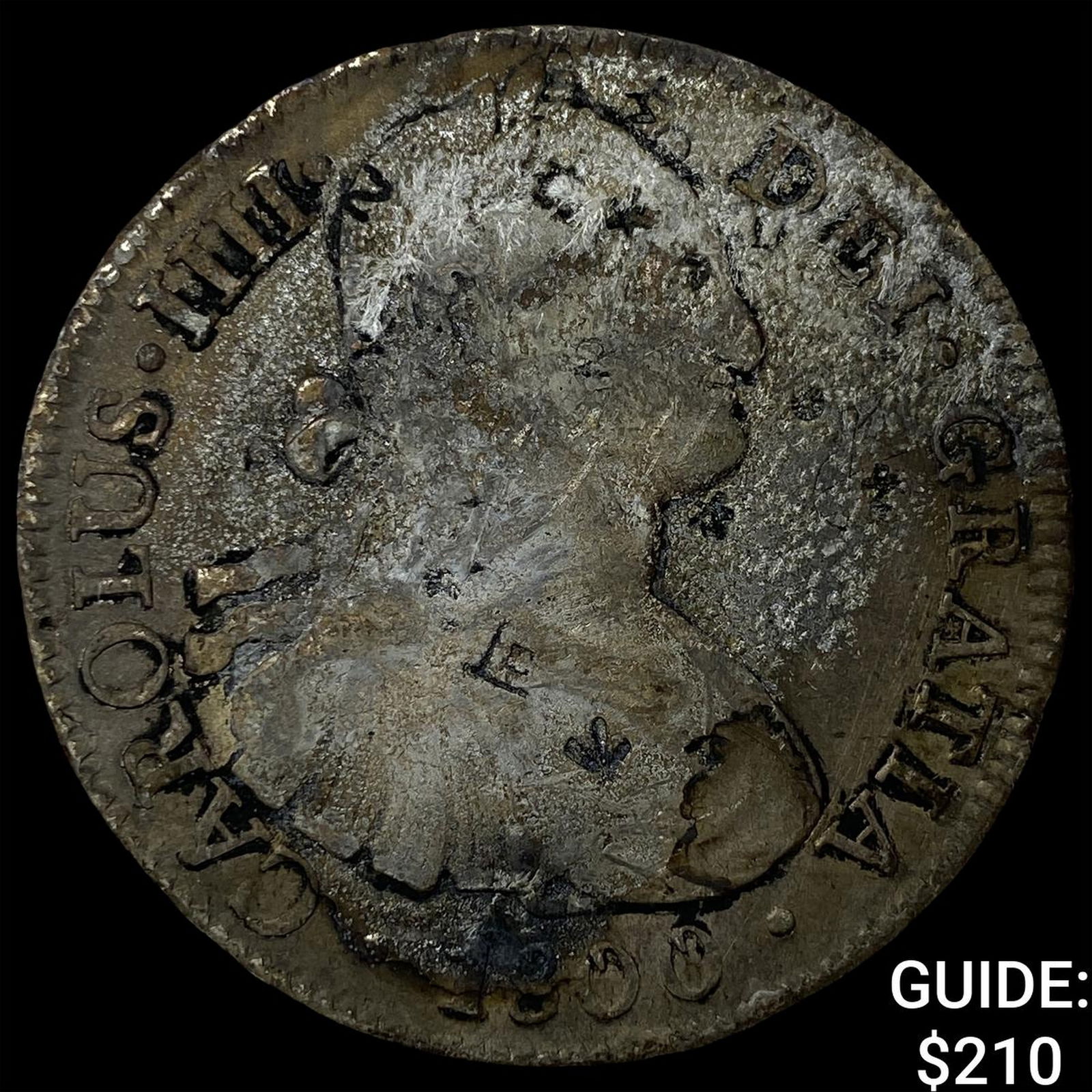 1800 Colonial Spain Silver 8 Reales Punchmarks NEARLY UNCIRCULATED: 1800 Colonial Spain Silver 8 Reales Punchmarks NEARLY UNCIRCULATED