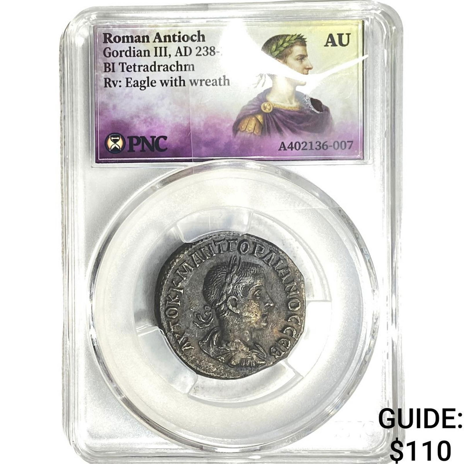 Roman Antioch Gordian III 238-244 AD Bi-Tetradrachm PNC AU: Roman Antioch Gordian III 238-244 AD Bi-Tetradrachm PNC AU