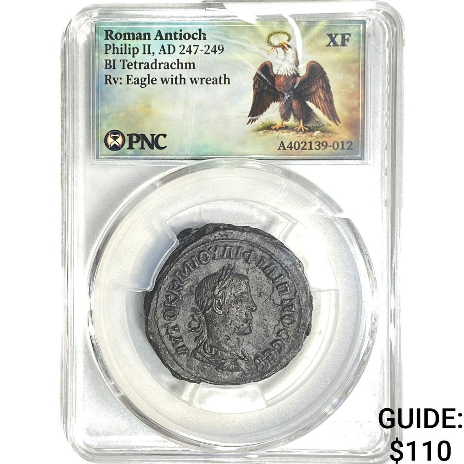 Roman Antioch Philip II 247-249 AD Bi-Tetradrachm PNC XF: Roman Antioch Philip II 247-249 AD Bi-Tetradrachm PNC XF
