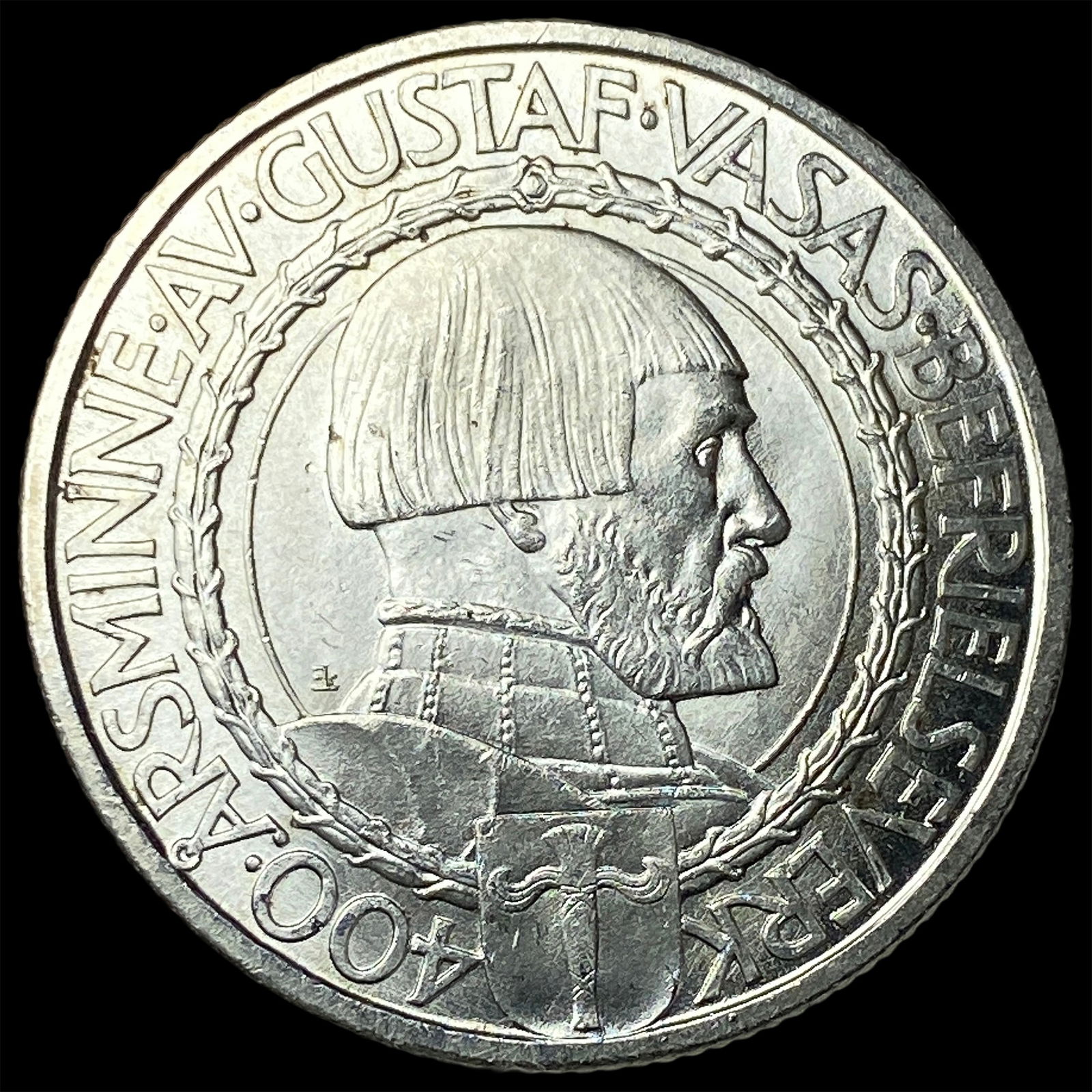 1921 Sweden Silver 2 Kroner UNCIRCULATED: 1921 Sweden Silver 2 Kroner UNCIRCULATED