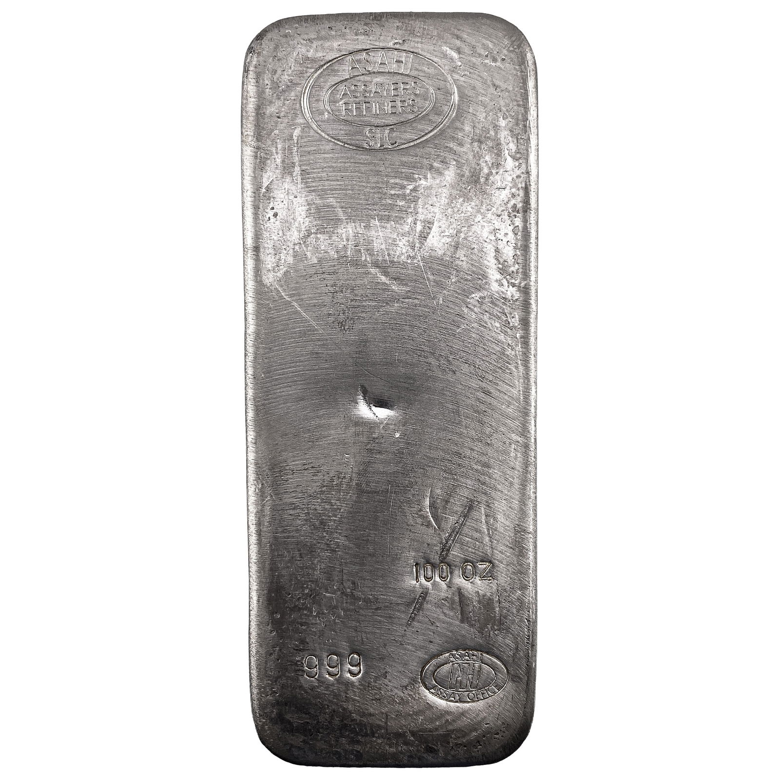 100oz Silver Bar Assayers Refiners - 2