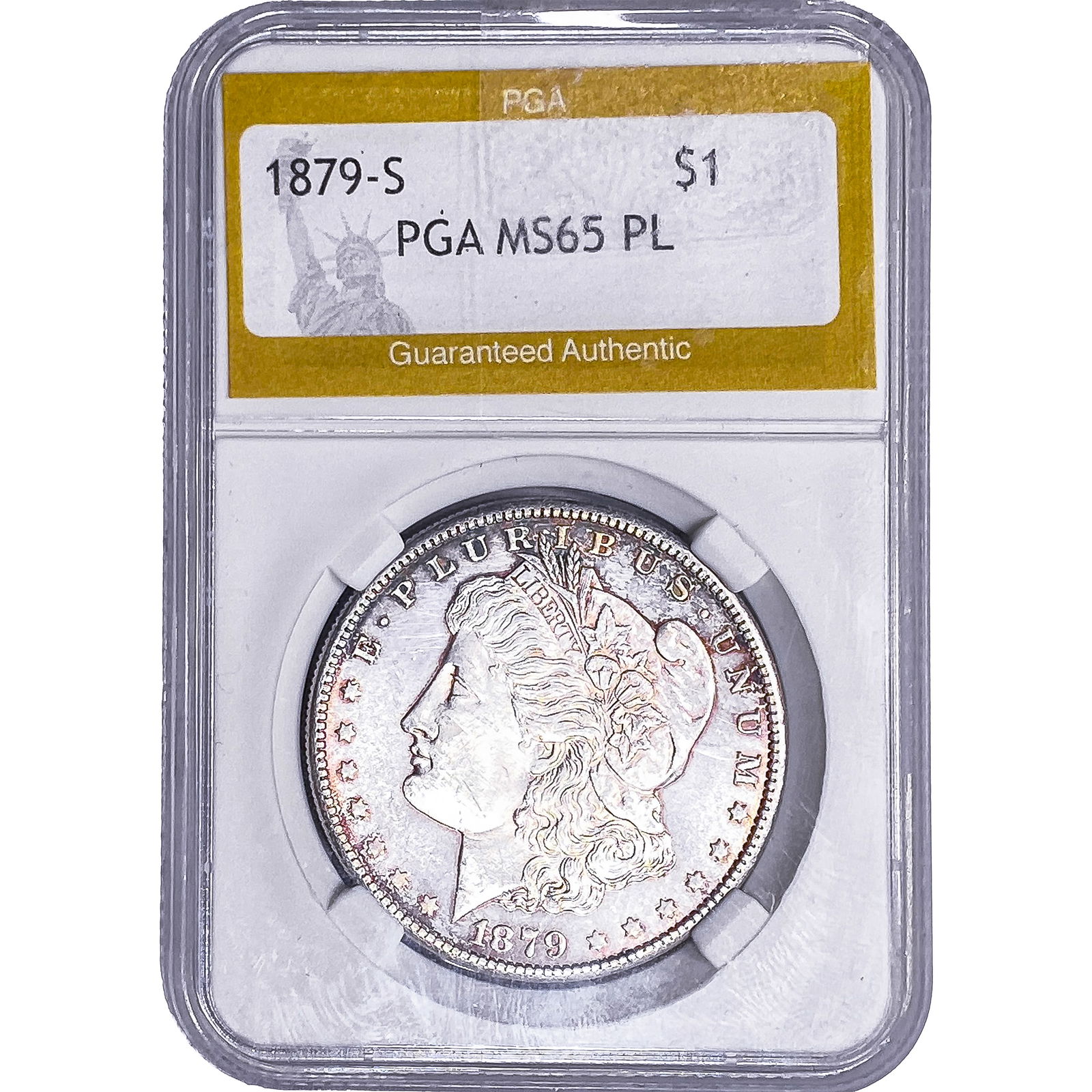1879-S Morgan Silver Dollar PGA MS65 PL: 1879-S Morgan Silver Dollar PGA MS65 PL