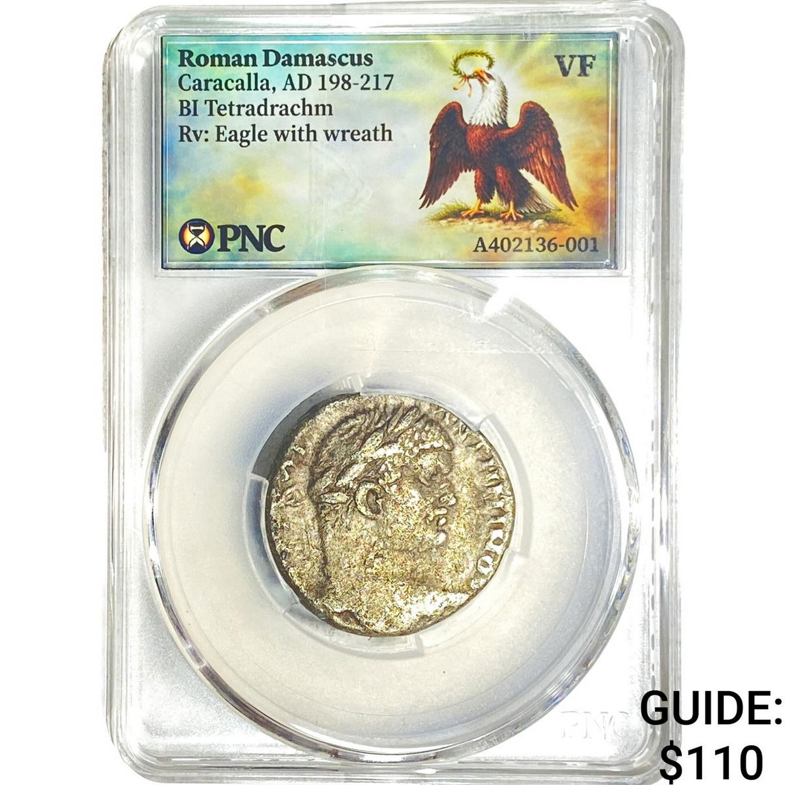 Roman Antioch Caracalla 198-217 AD Bi Tetradrachm PNC VF: Roman Antioch Caracalla 198-217 AD Bi Tetradrachm PNC VF
