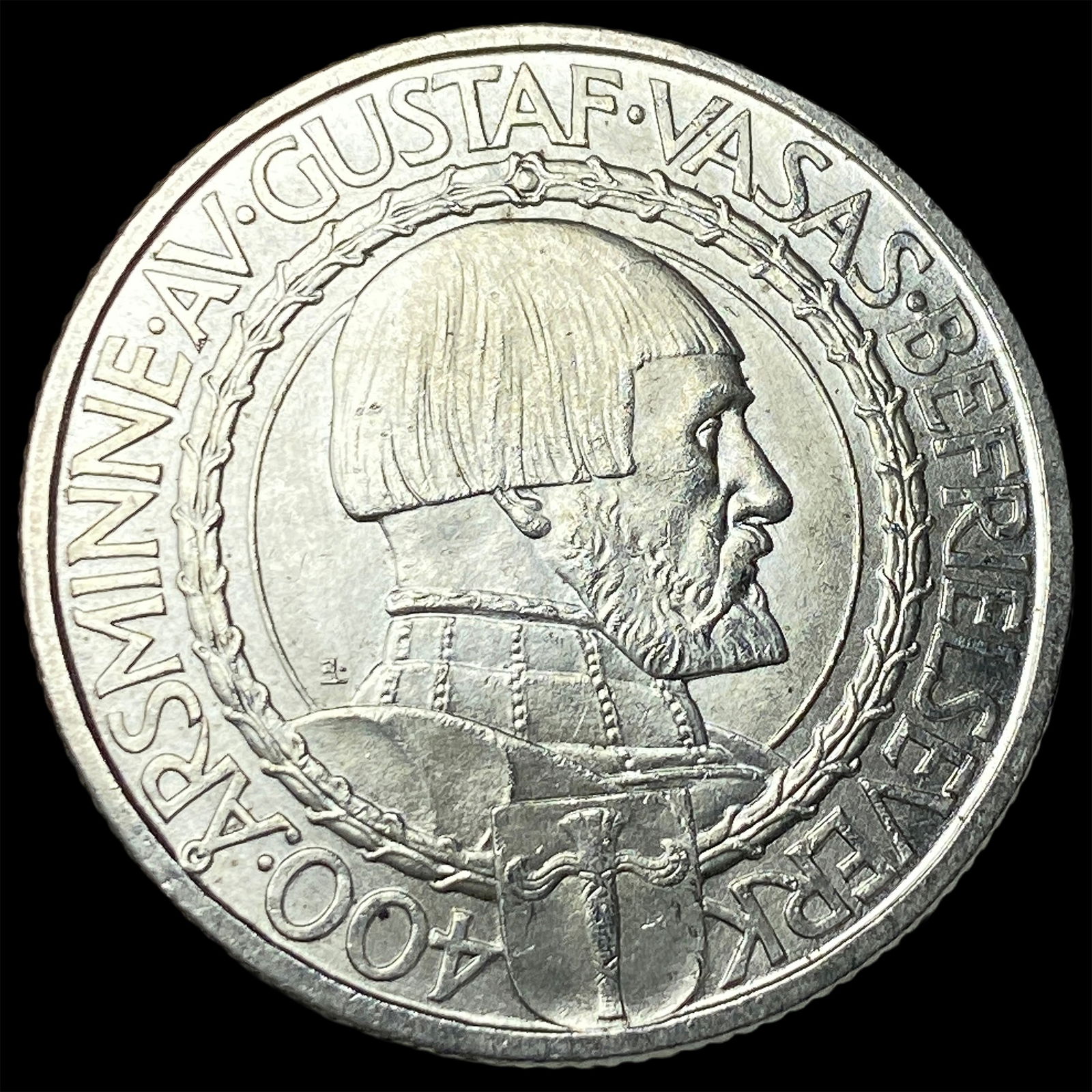 1921 Sweden Silver 2 Kroner UNCIRCULATED: 1921 Sweden Silver 2 Kroner UNCIRCULATED