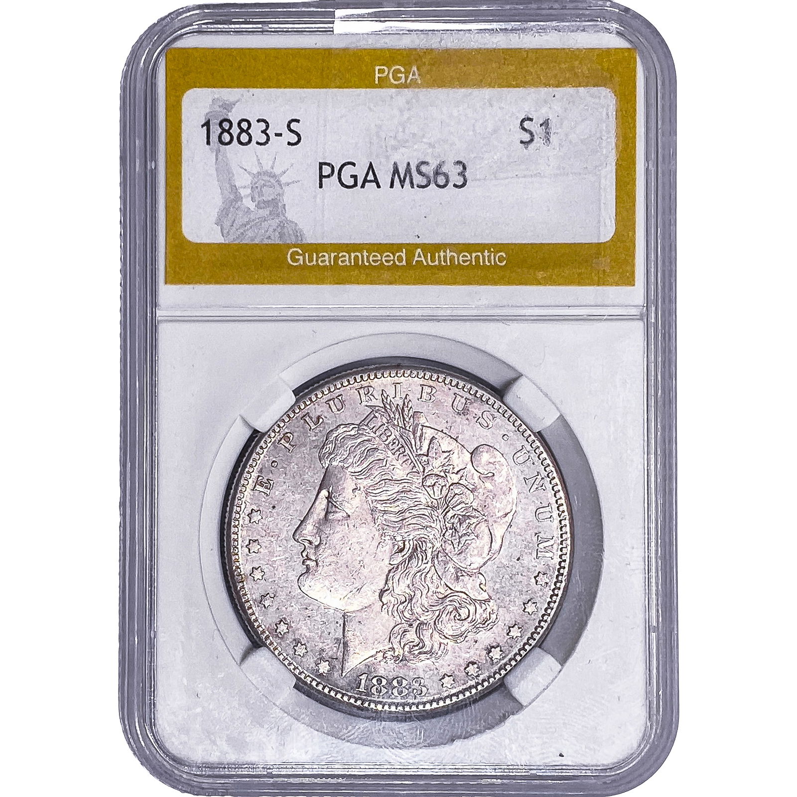 1883-S Morgan Silver Dollar PGA MS63 (1 of 2)