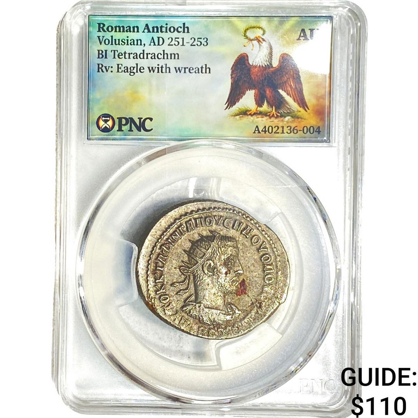 Roman Antioch Volusian 251-253 AD Bi-Tetradrachm PNC AU: Roman Antioch Volusian 251-253 AD Bi-Tetradrachm PNC AU