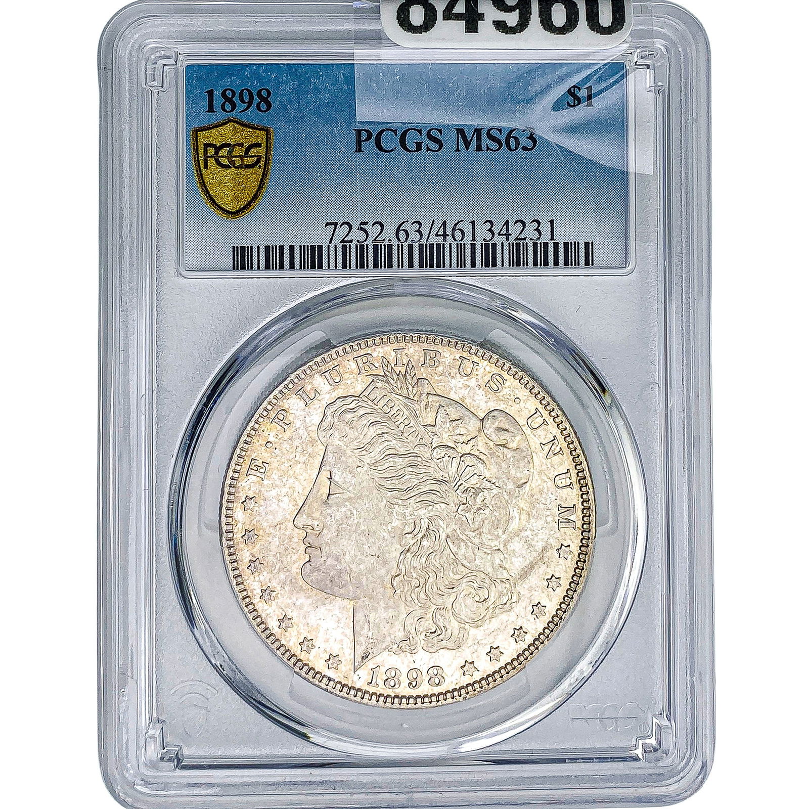 1898 Morgan Silver Dollar PCGS MS63: 1898 Morgan Silver Dollar PCGS MS63